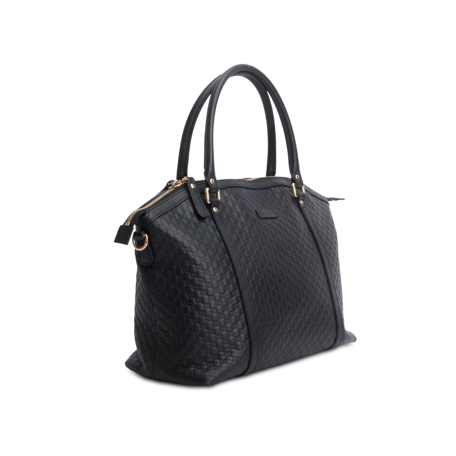 Gucci Black Soft Signature Large Dome Satchel