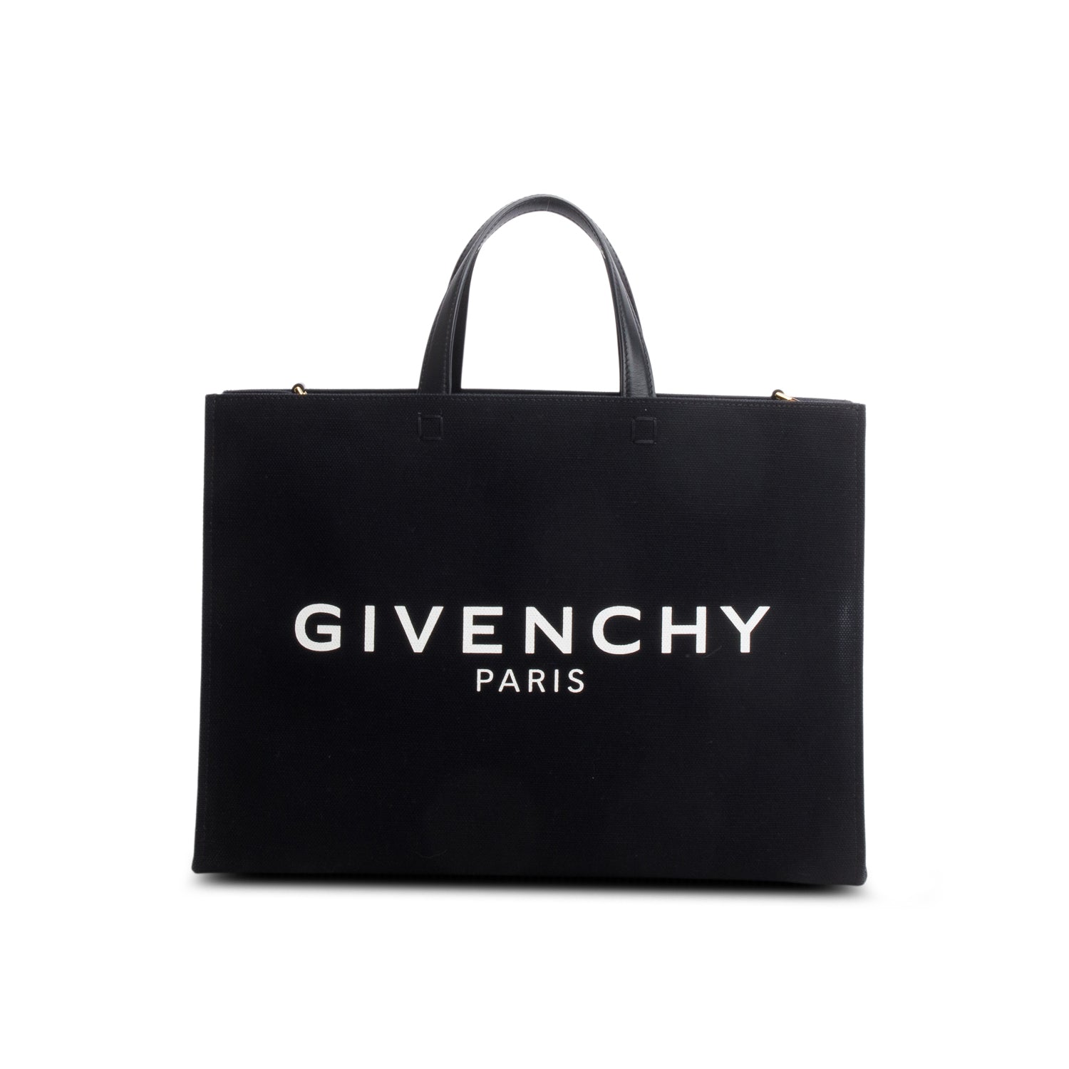 Givenchy 2022 Black Canvas Medium G-Tote w/ Strap