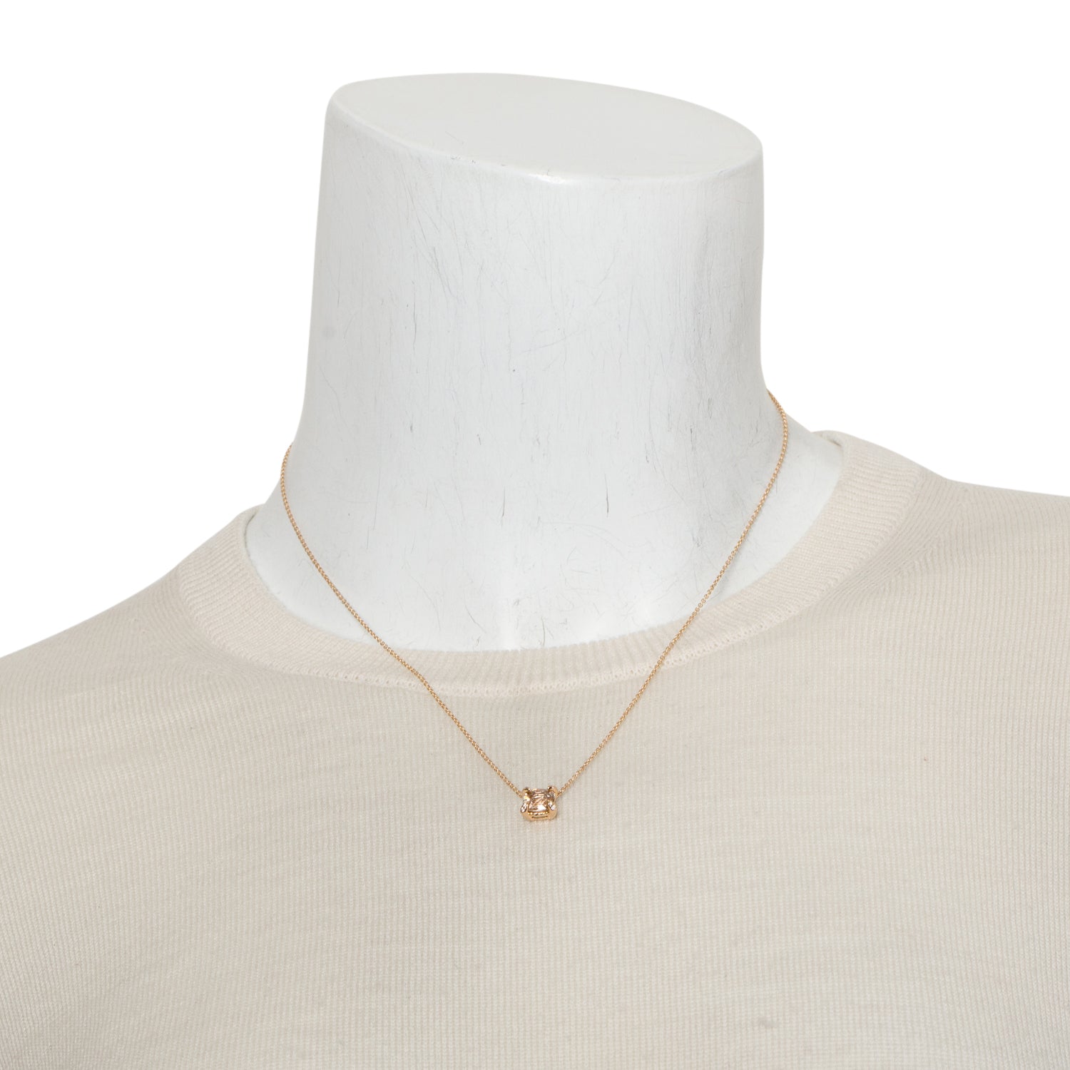 David Yurman 18k Rose Gold Morganite & Diamond Petite Chatelaine Pendant Necklace, 7 MM