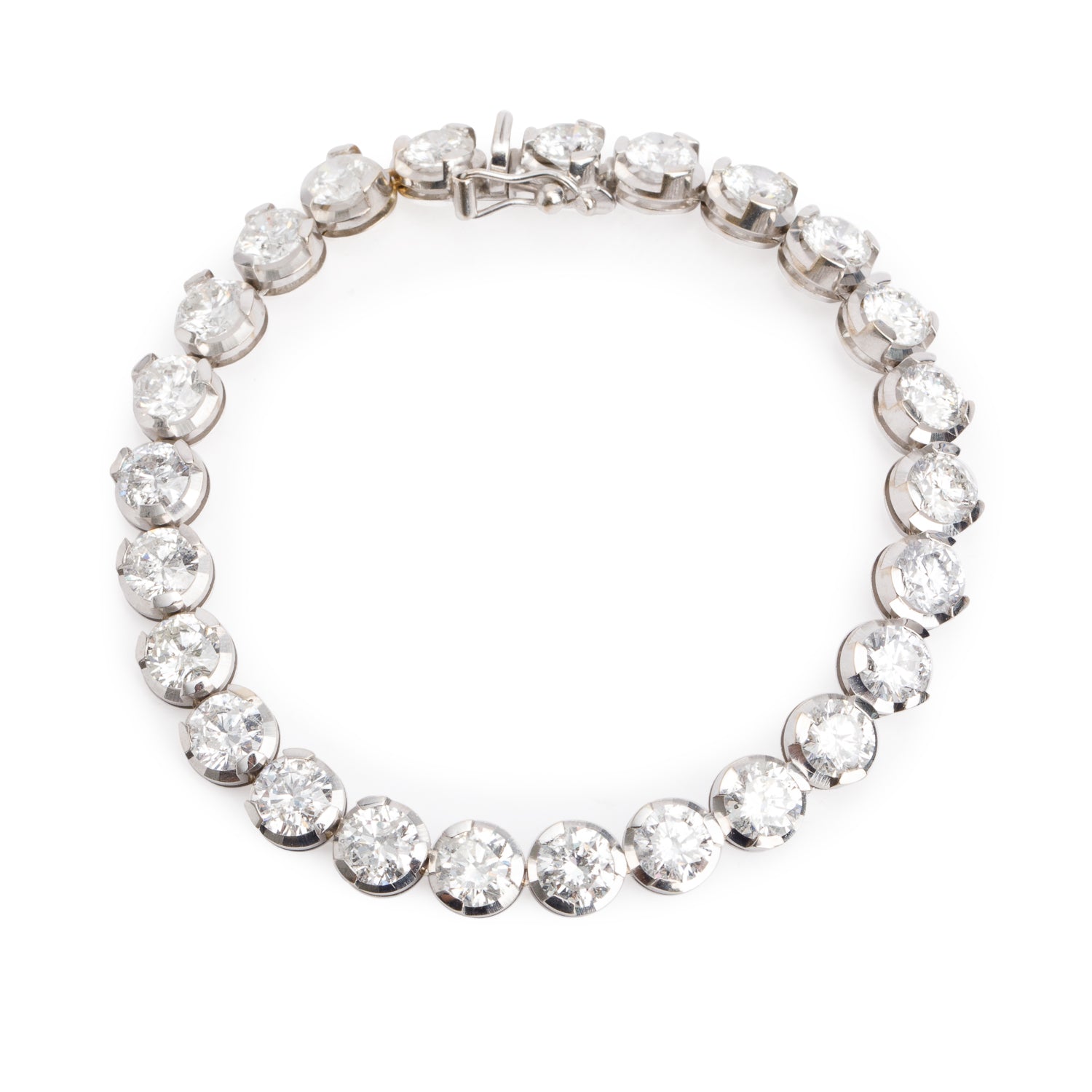 18k White Gold 14.63 tcw. Diamond Tennis Bracelet