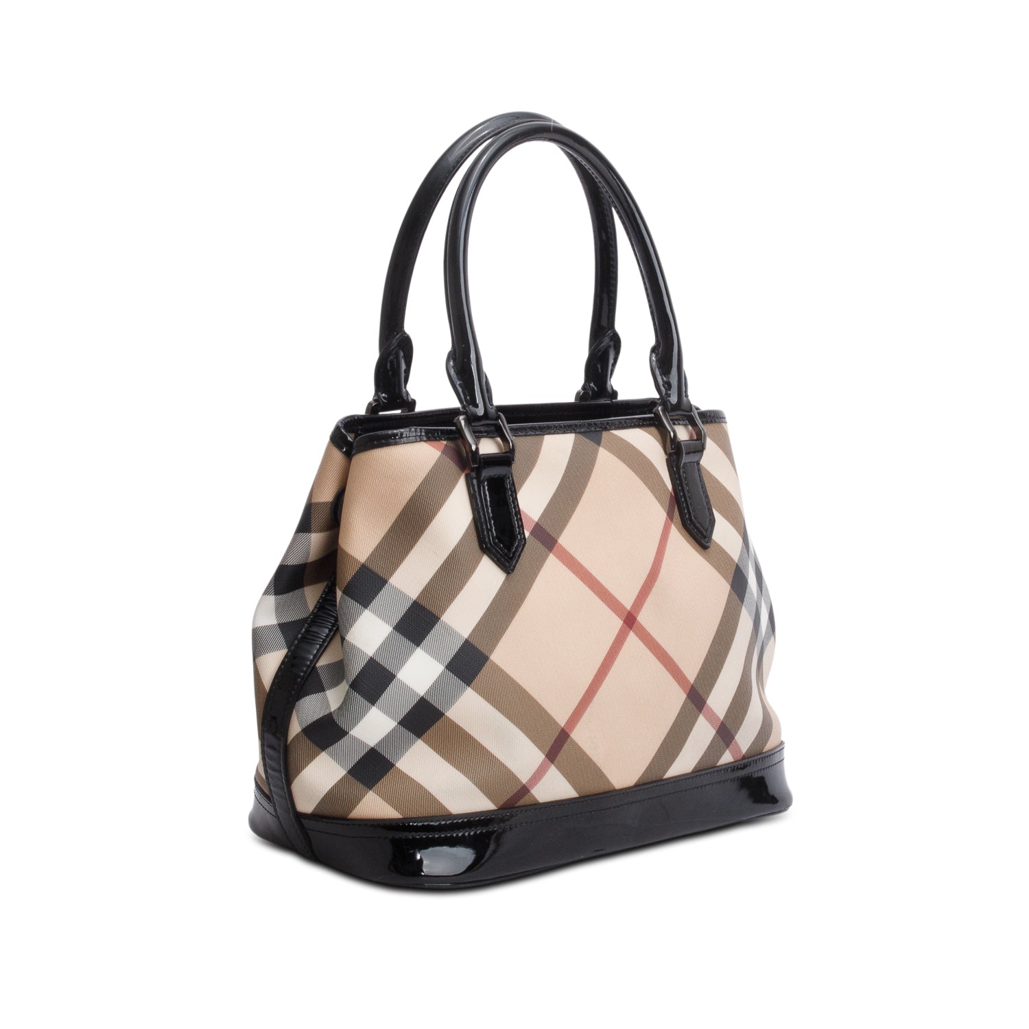 Burberry Beige Nova Check Boston Bag