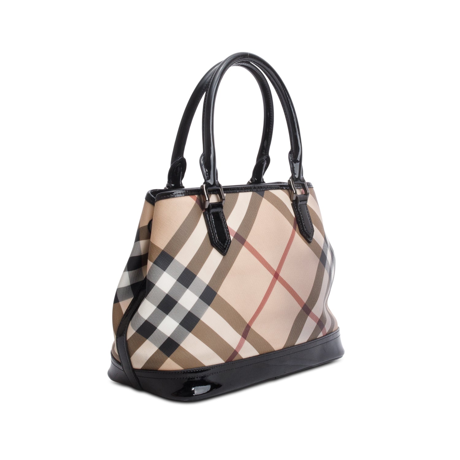 Burberry Beige Nova Check Boston Bag