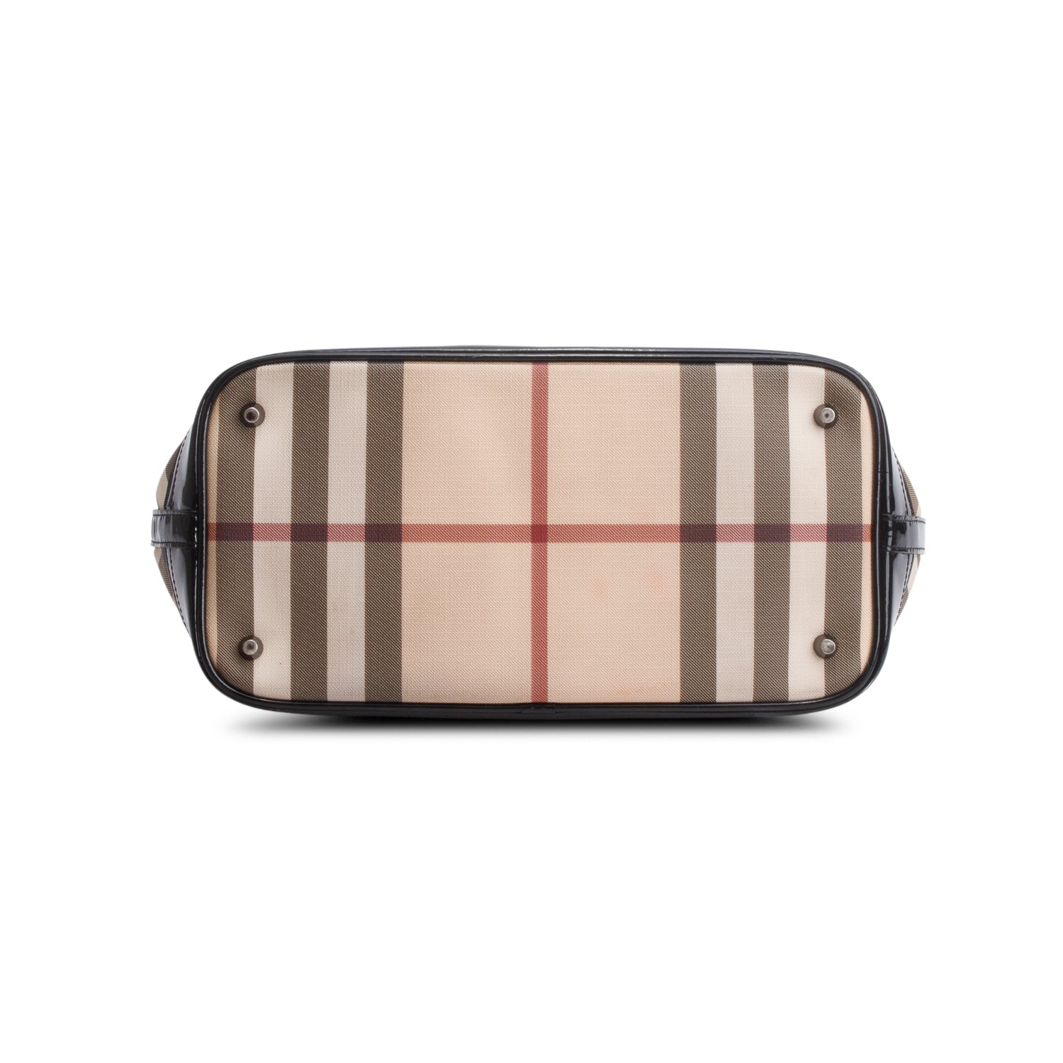 Burberry Beige Nova Check Boston Bag