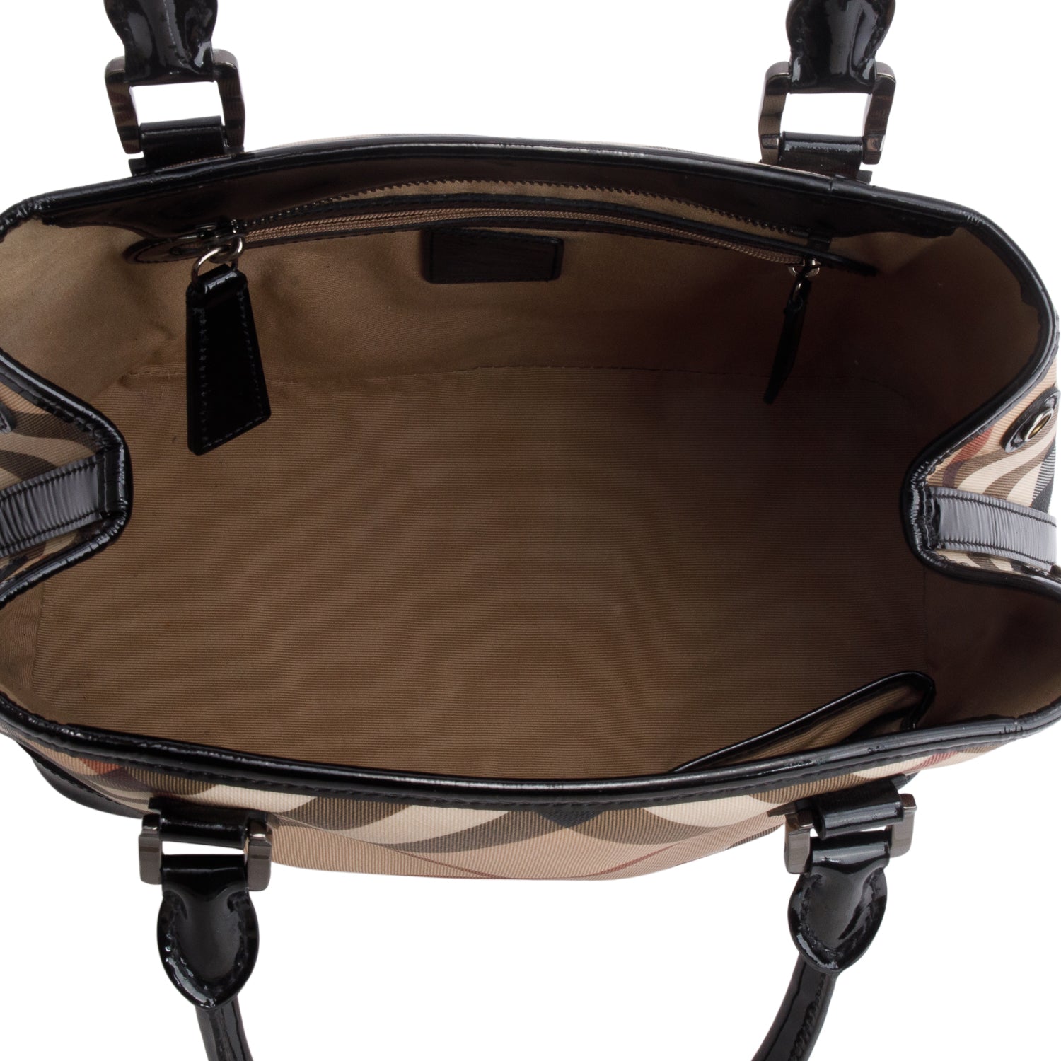 Burberry Beige Nova Check Boston Bag