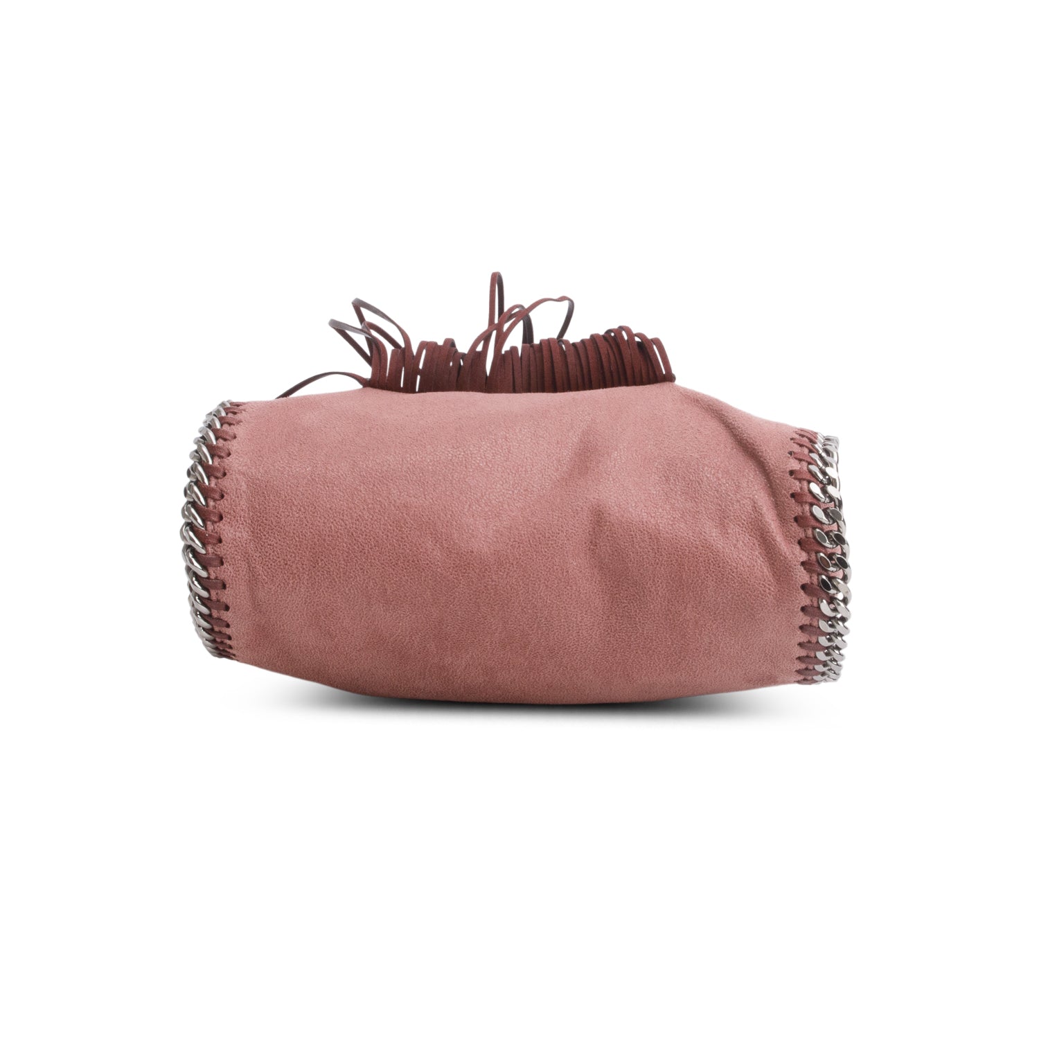 Stella McCartney Pink Vegan Suede Star Fringe Mini Tote Bag