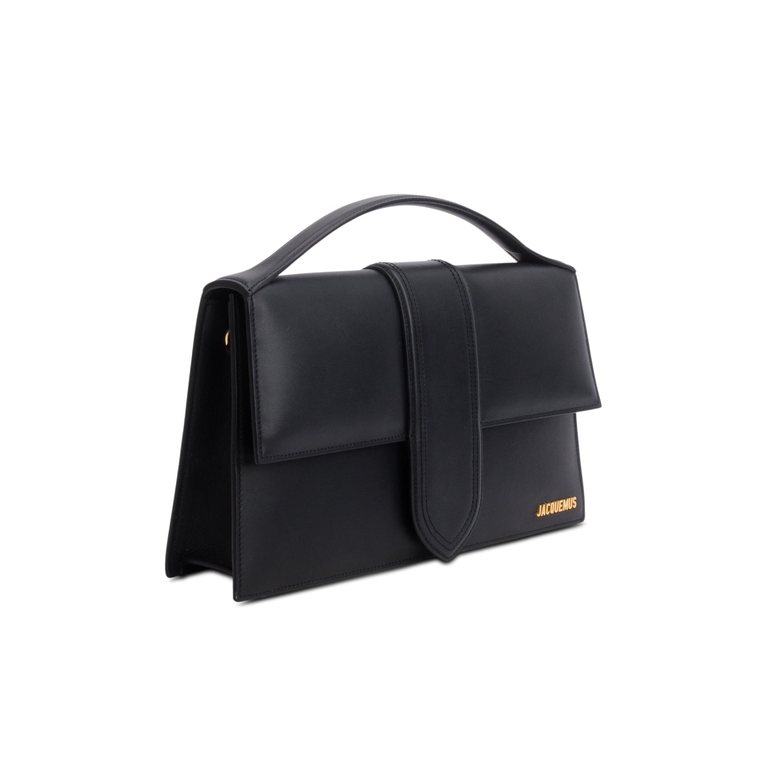 Jacquemus Black Leather Le Grand Bambino Bag w/ Strap