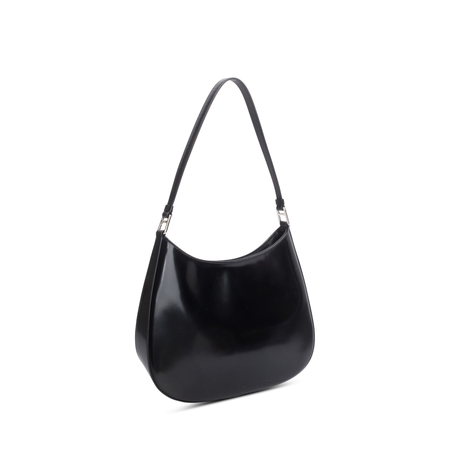 Prada Black Spazzolato Leather Cleo Bag