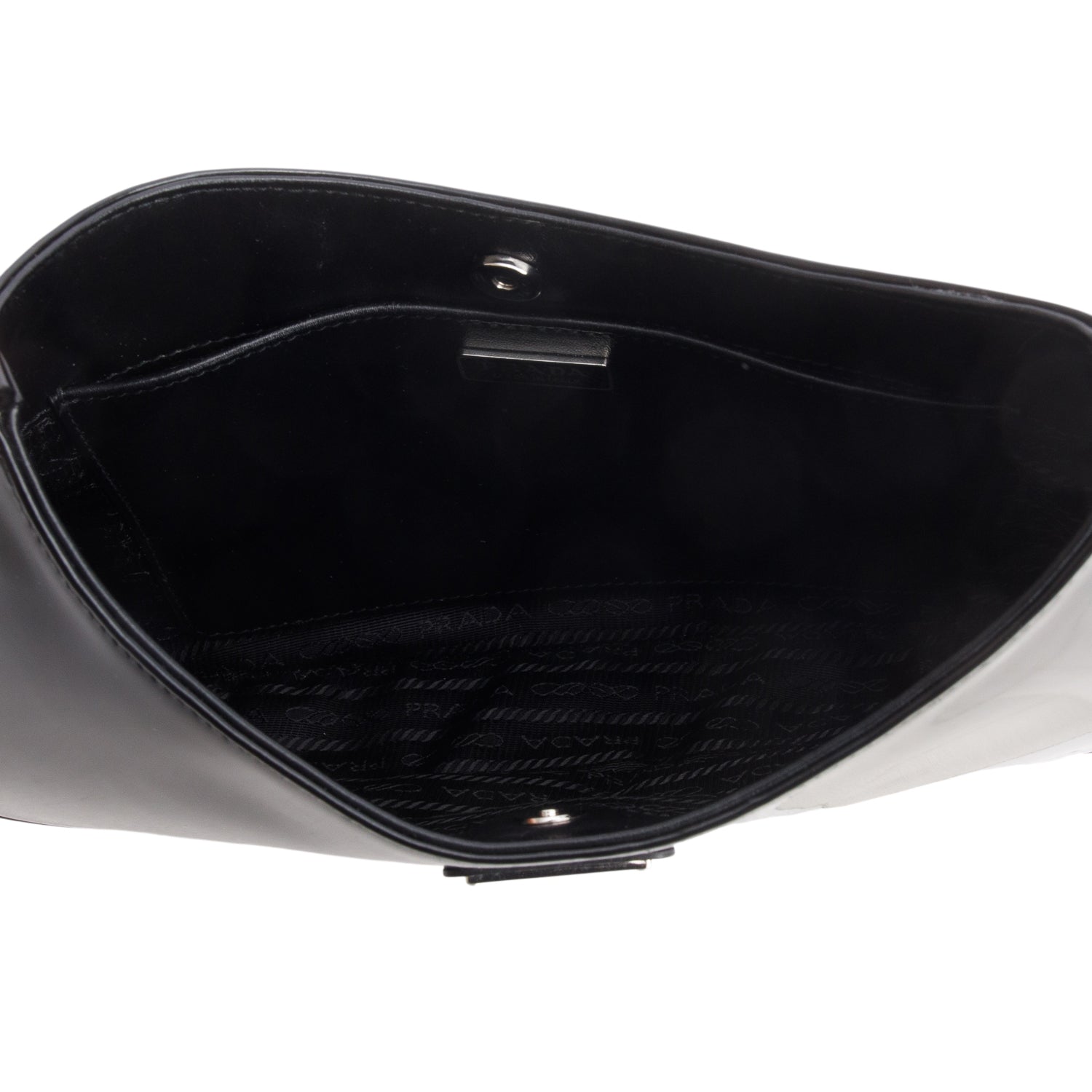 Prada Black Spazzolato Leather Cleo Bag