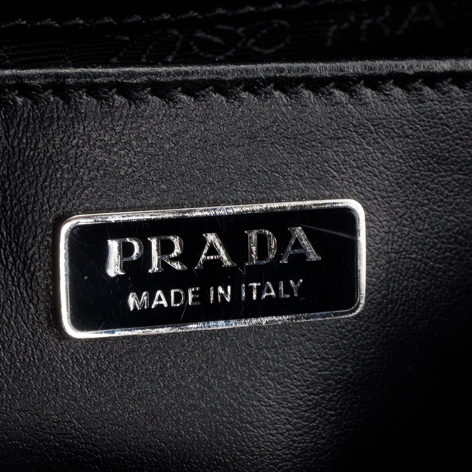 Prada Black Spazzolato Leather Cleo Bag