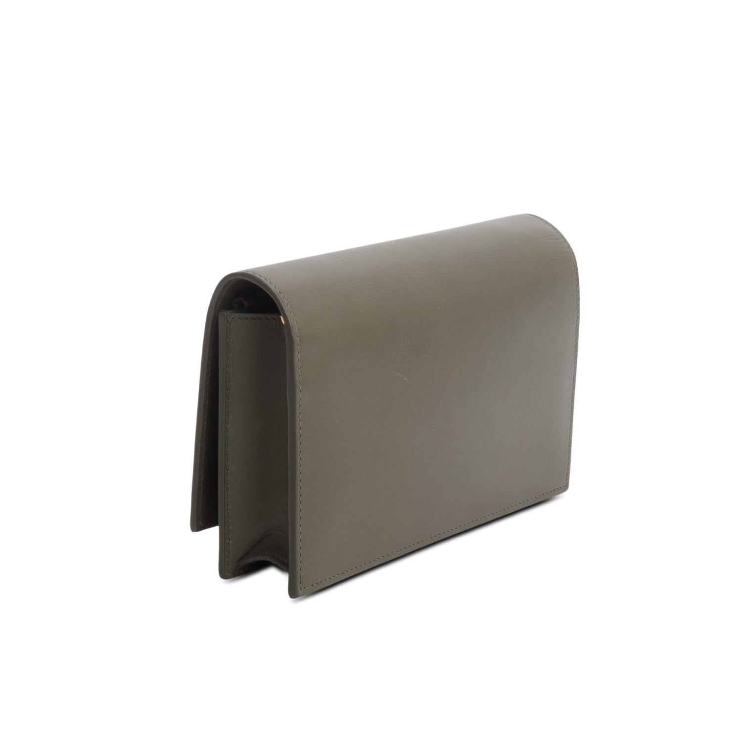 Saint Laurent Green Leather Kate Tassel Wallet on Chain