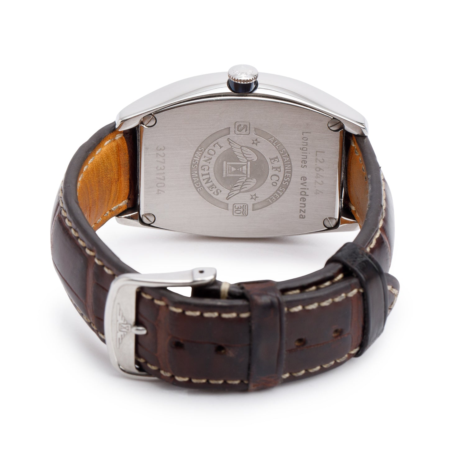 Longines Stainless Steel Evidenza Automatic Watch Silver Dial