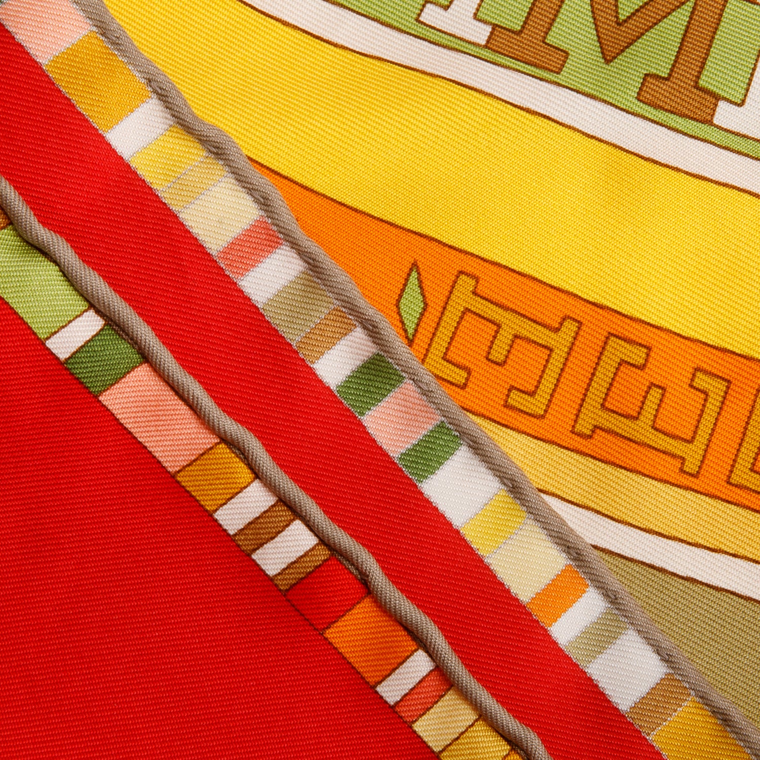 Hermes Multicolor 'Toho Bohu' Silk Scarf 90 w/ Box