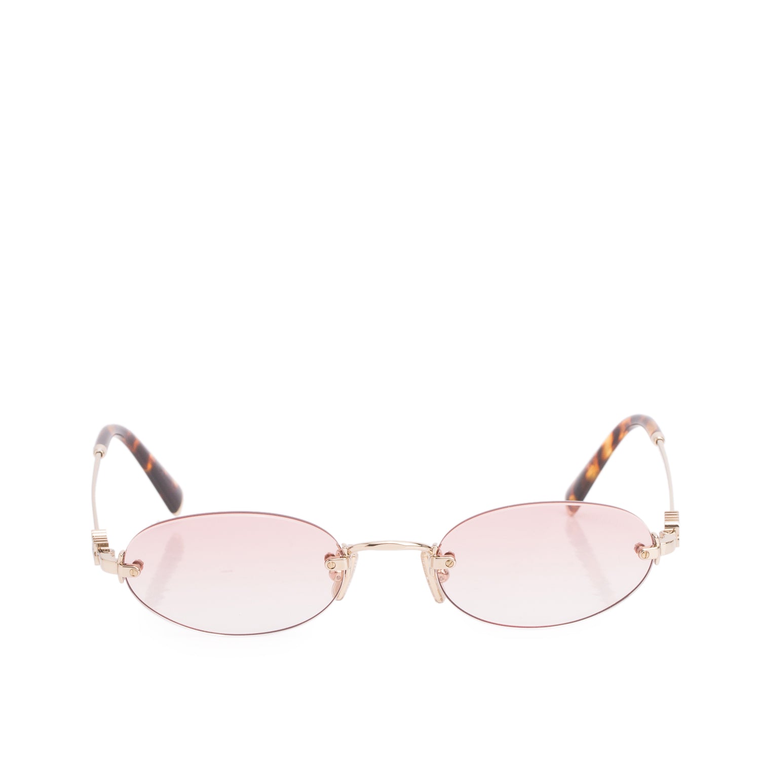 Miu Miu MU A54S Pink Gradient Lenses Oval Sunglasses w/ Box & Case