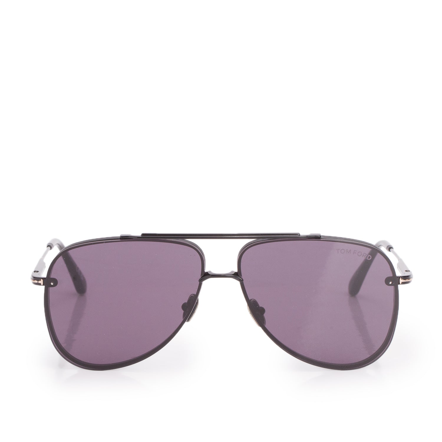 Tom Ford TF 1071 Black Aviator Leon Sunglasses w/ Case