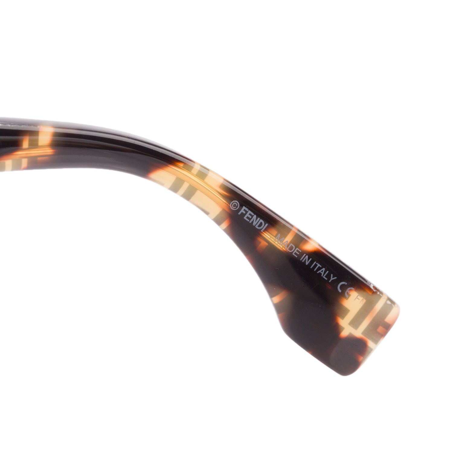 Fendi FF 0425/E/S Tortoise FF Print Square Sunglasses