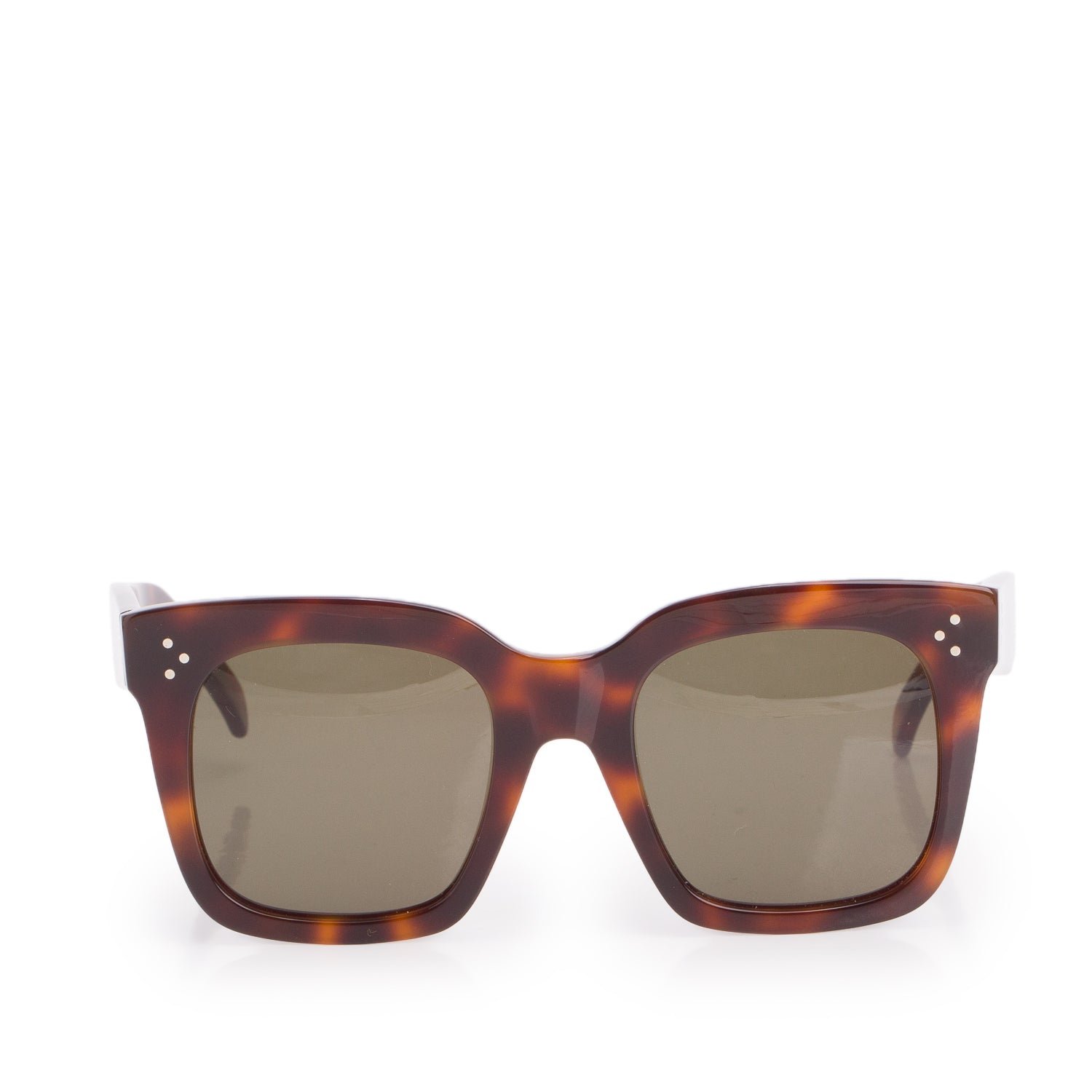 Celine CL 41076/S Havana Acetate Square Sunglasses w/ Case