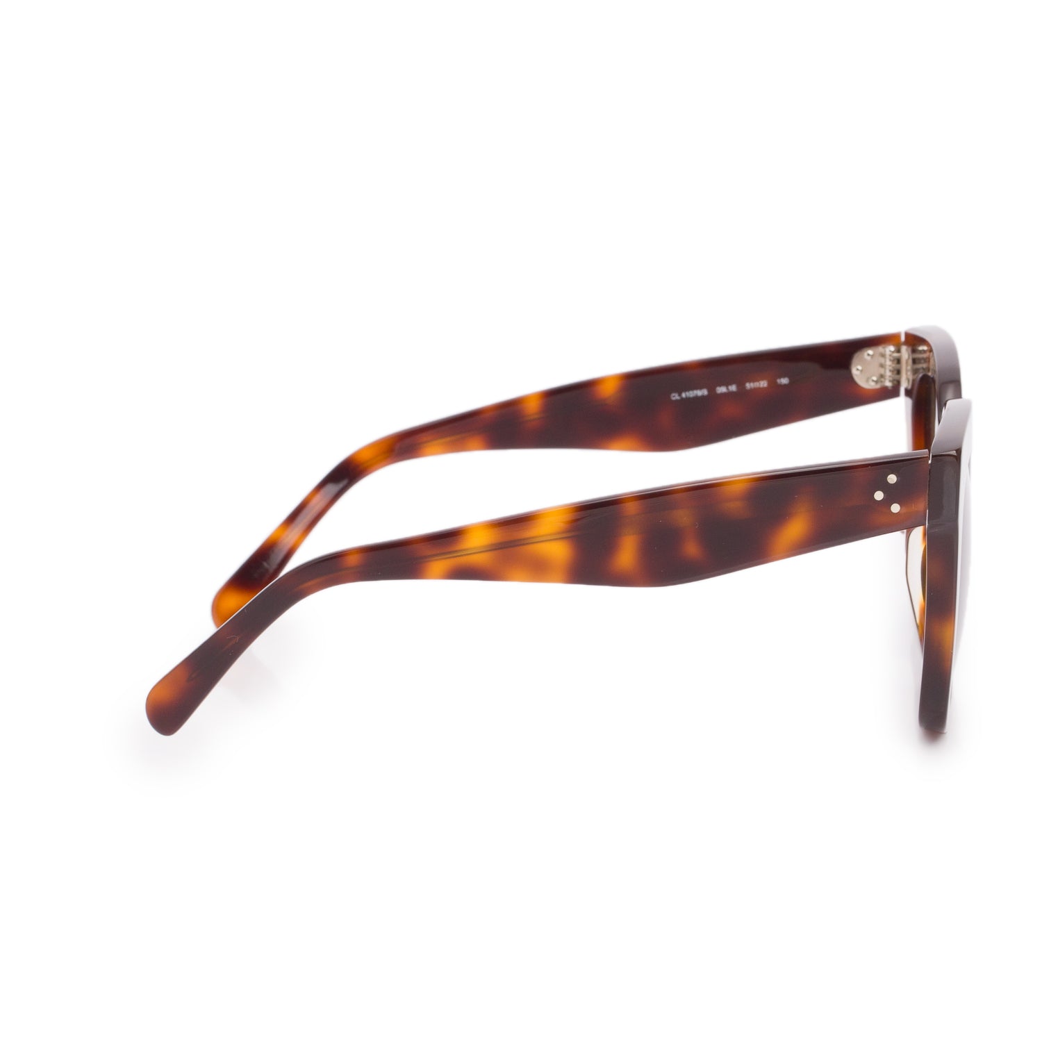 Celine CL 41076/S Havana Acetate Square Sunglasses w/ Case