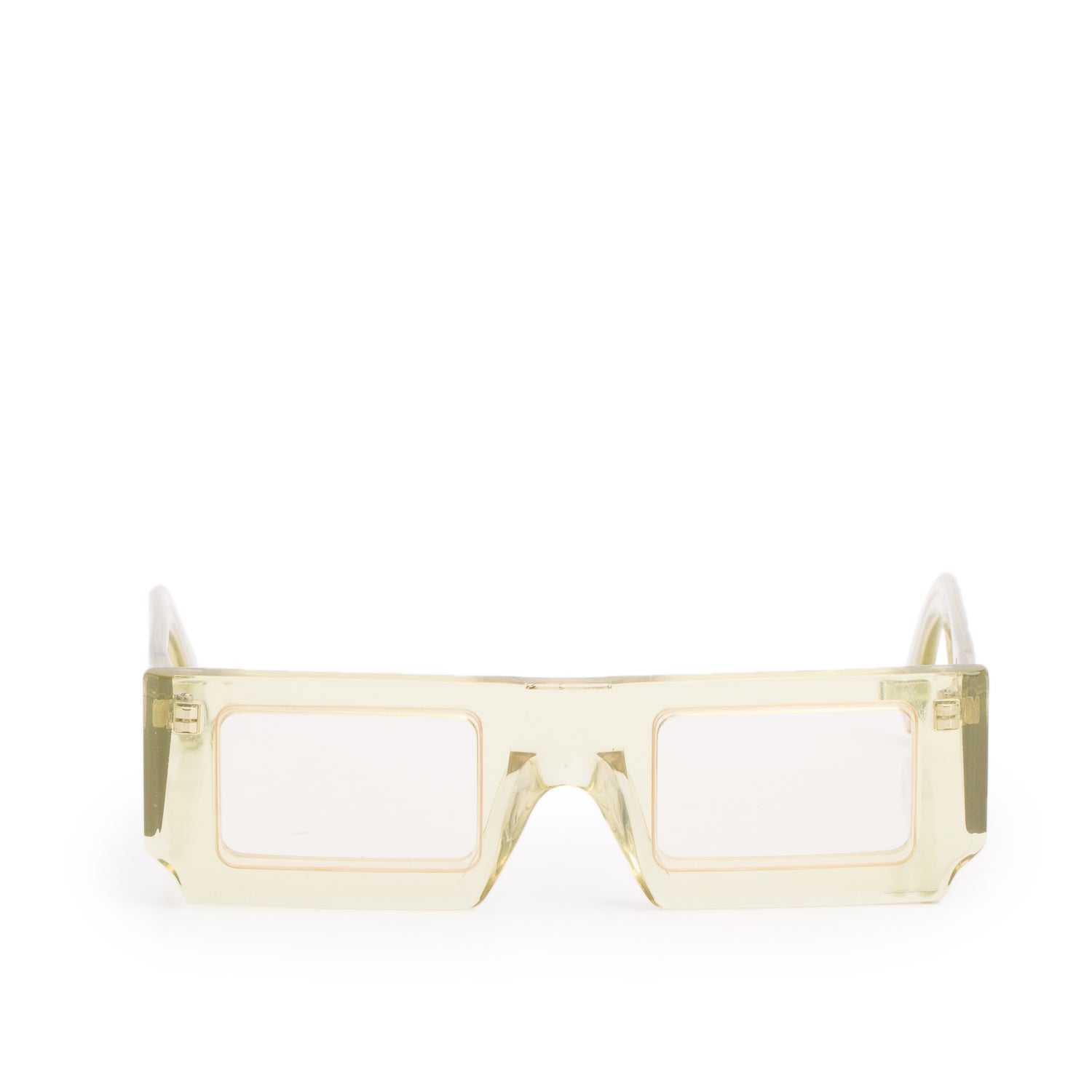 Jacquemus Green Acetate Les Lunette Rectangular Sunglasses w/ Pouch