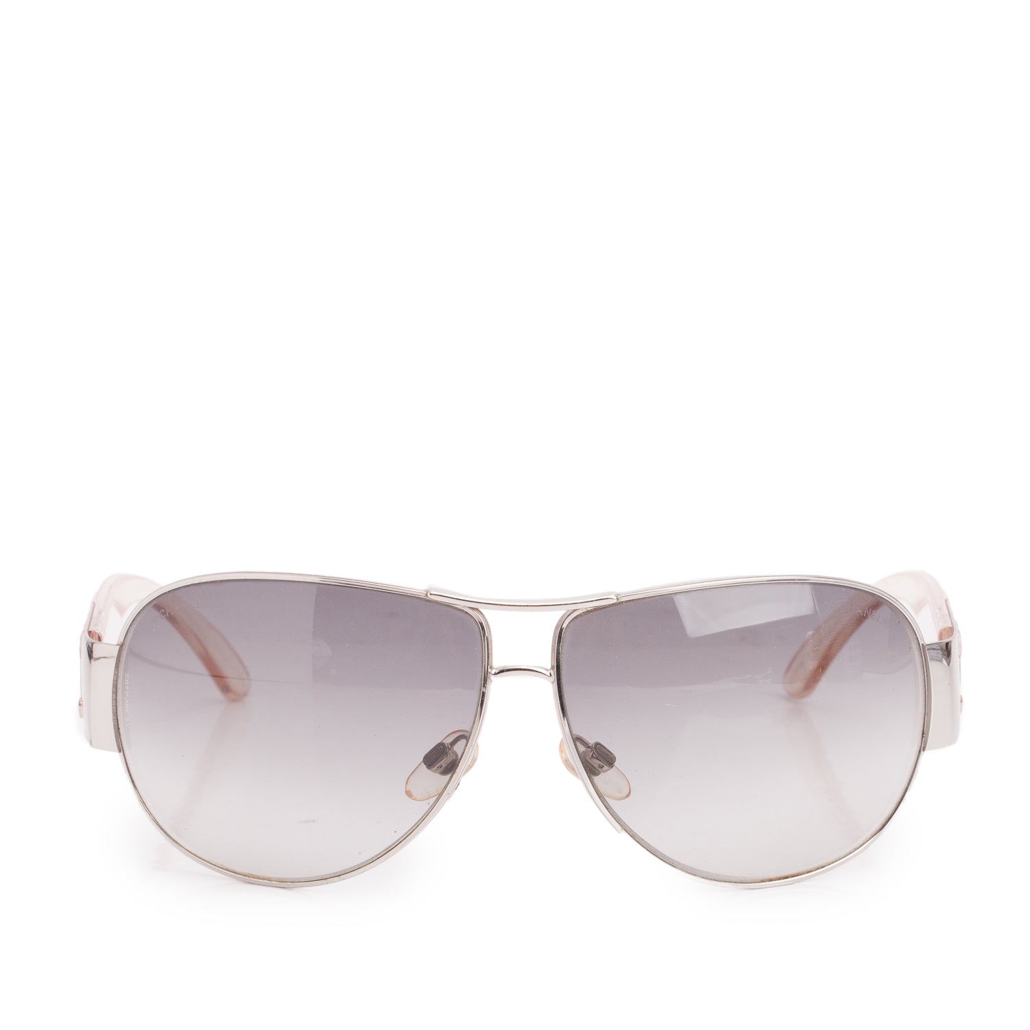 Chanel 4128 Silver Aviator Sunglasses w/ Case