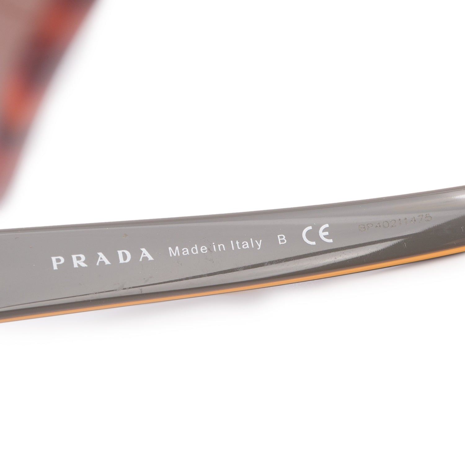 Prada SPR 04V Havana/Black Acetate Rectangle Sunglasses