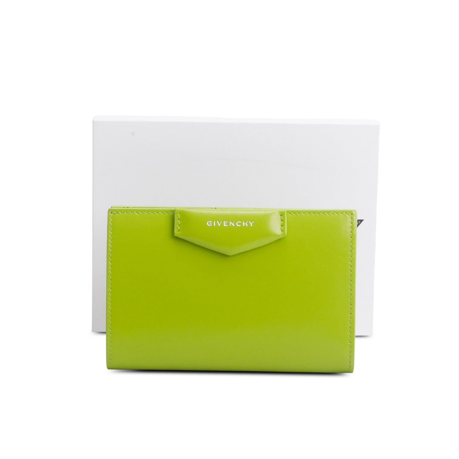 Givenchy 2022 Green Box Leather Antigona Wallet w/ Box