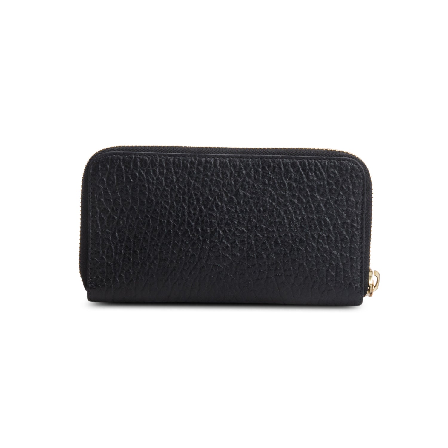 Burberry Black Grained Leather Alvington Continental Zip Wallet w/ Box