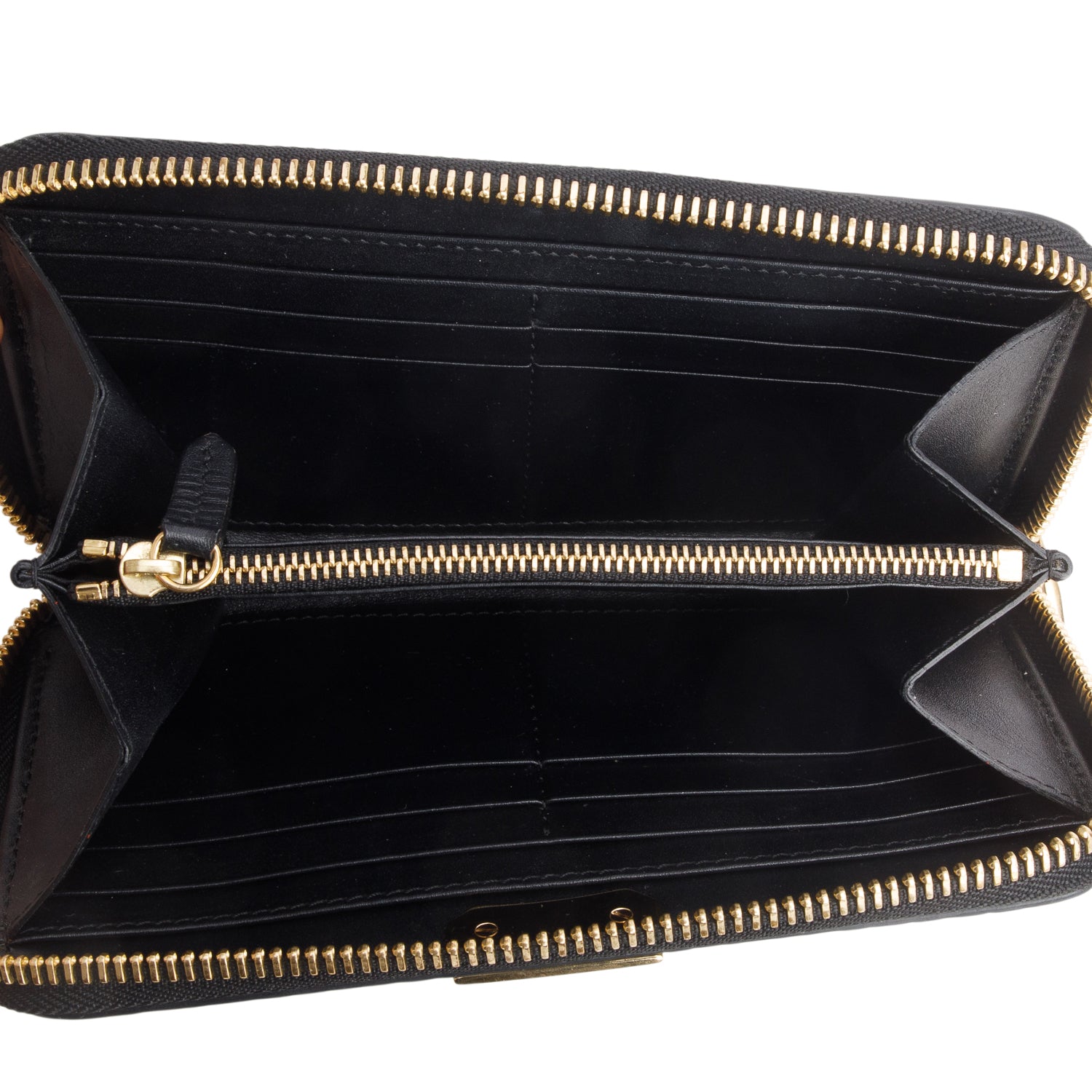 Burberry Black Grained Leather Alvington Continental Zip Wallet w/ Box