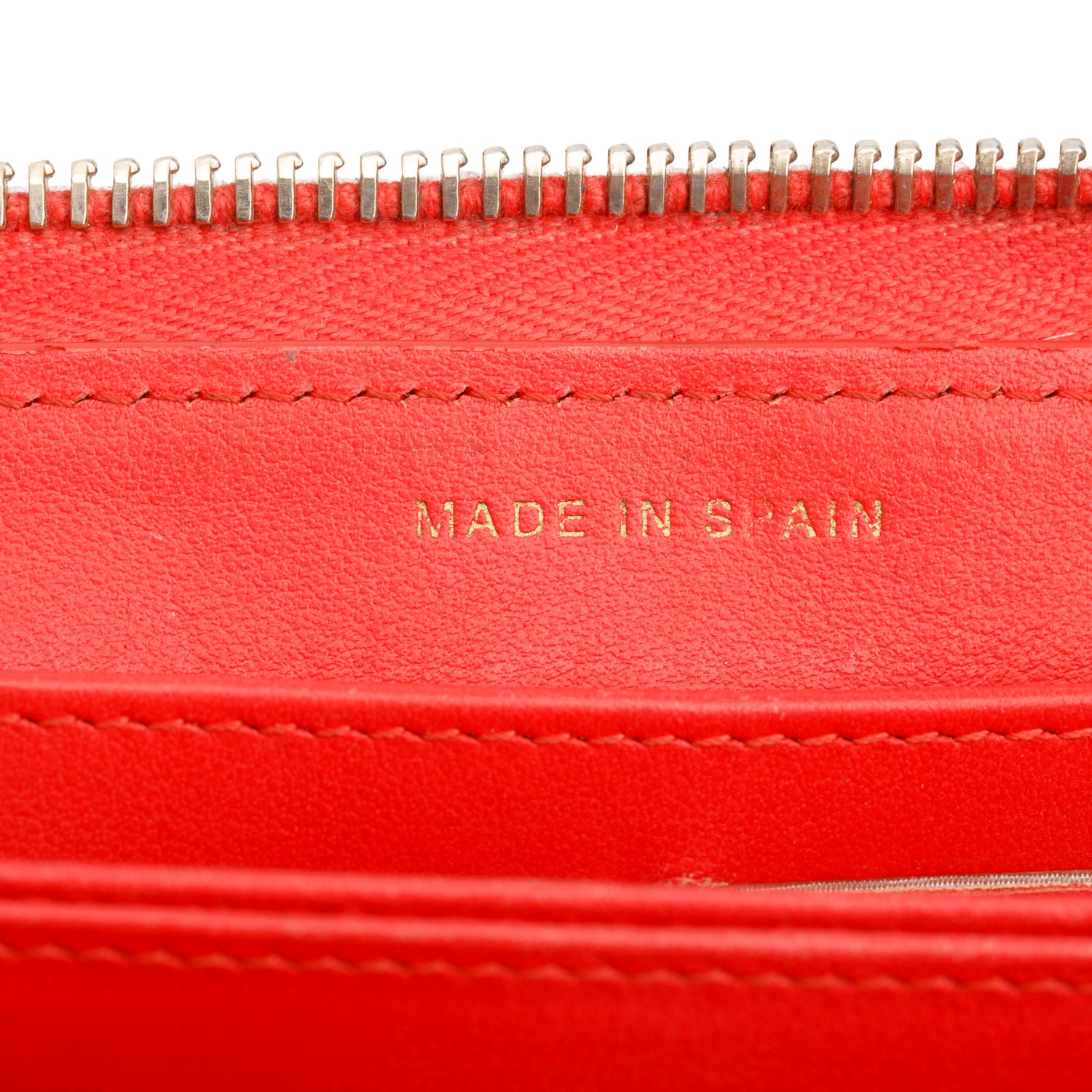 Chanel Red Caviar Quilted Leather Large Gusset Zip Around Wallet