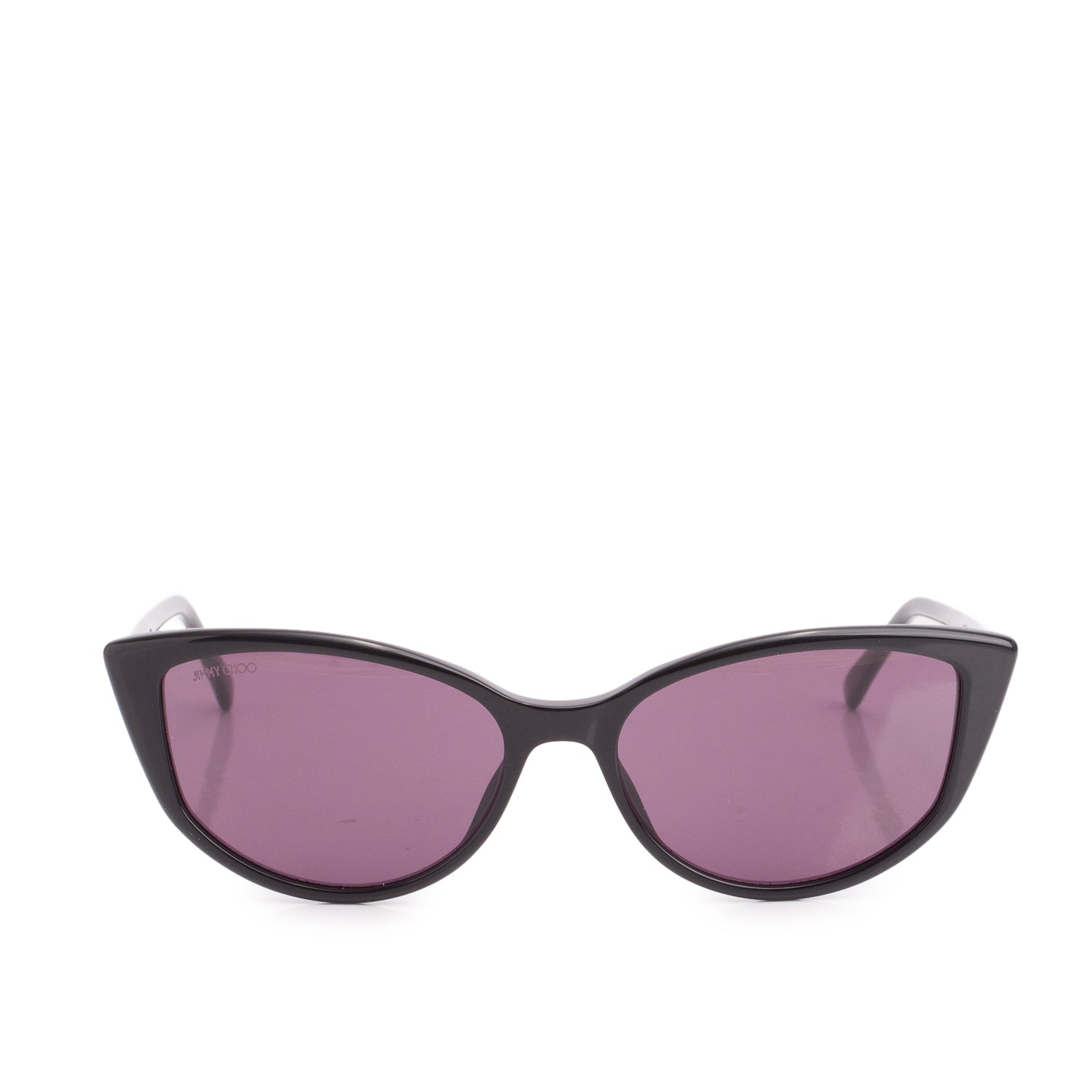 Jimmy Choo 086/70 Black Glitter Nadia Cat-Eye Sunglasses