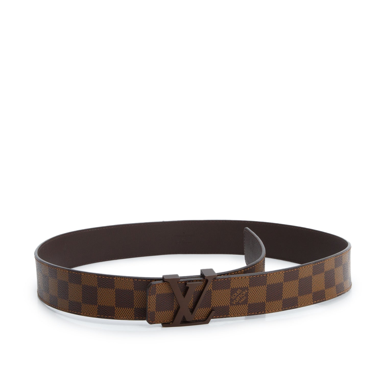 Louis Vuitton Damier Ebene LV Initials Belt 95 38