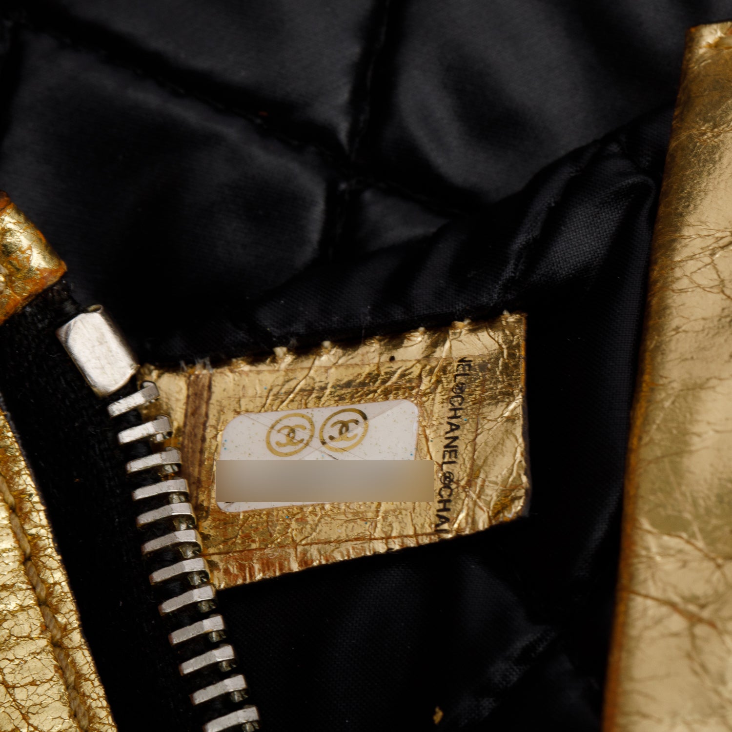 Chanel Gold Crinkled Calfskin 'Feministe mais Feminine' Clutch w/ Box