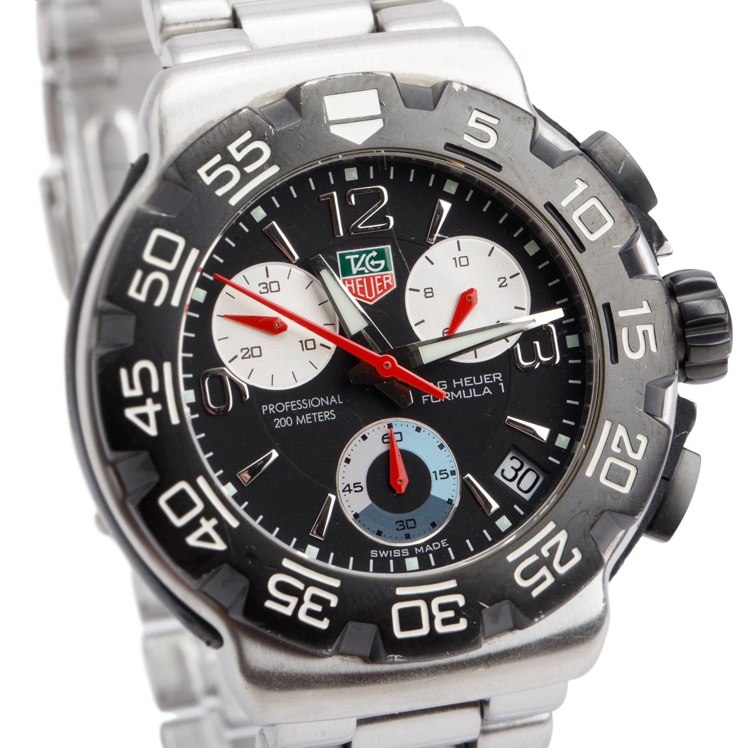 Tag Heuer Stainless Steel Formula 1 42 MM Chronograph Quartz Watch CAC1110-0