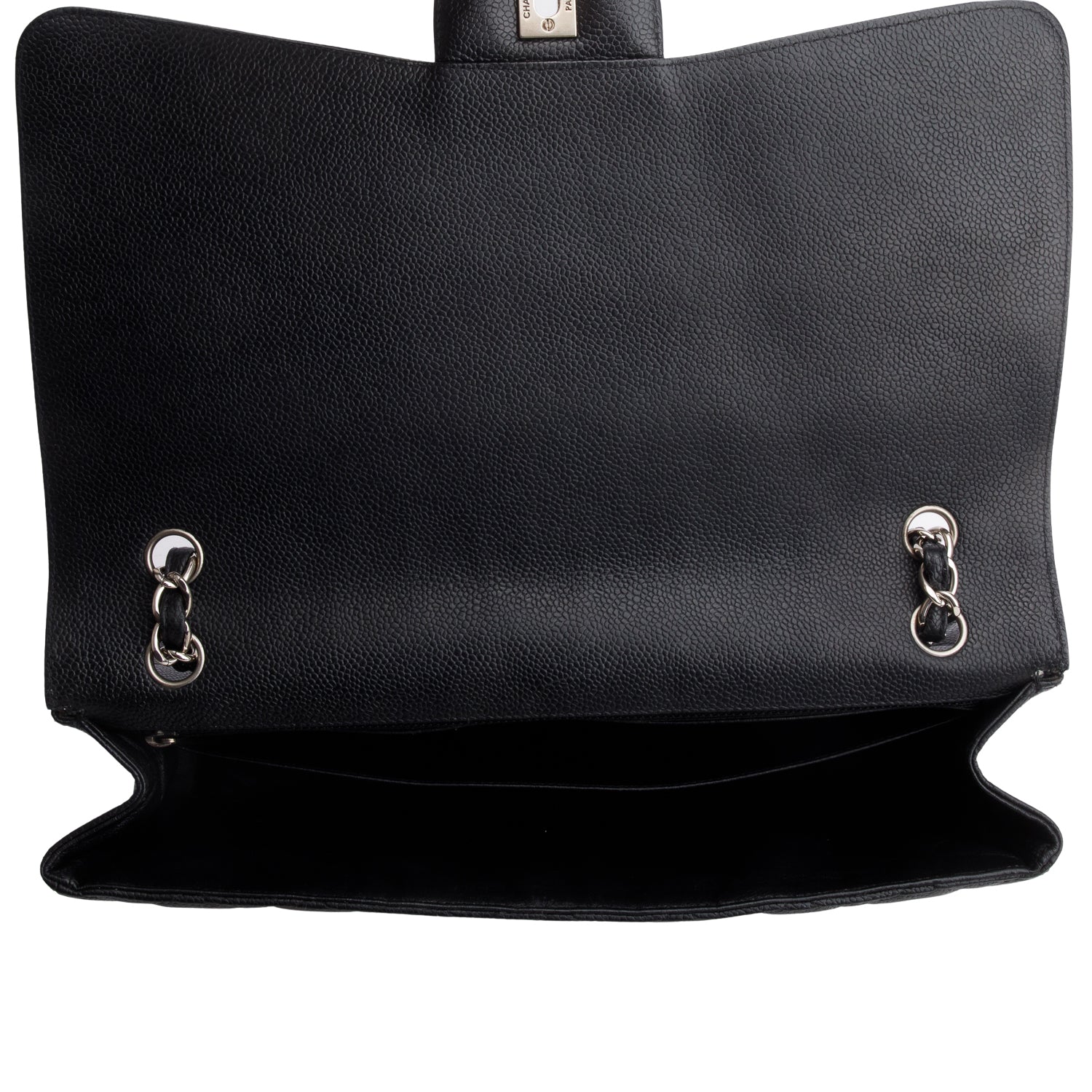 Chanel Black Caviar Quilted Maxi Single Flap