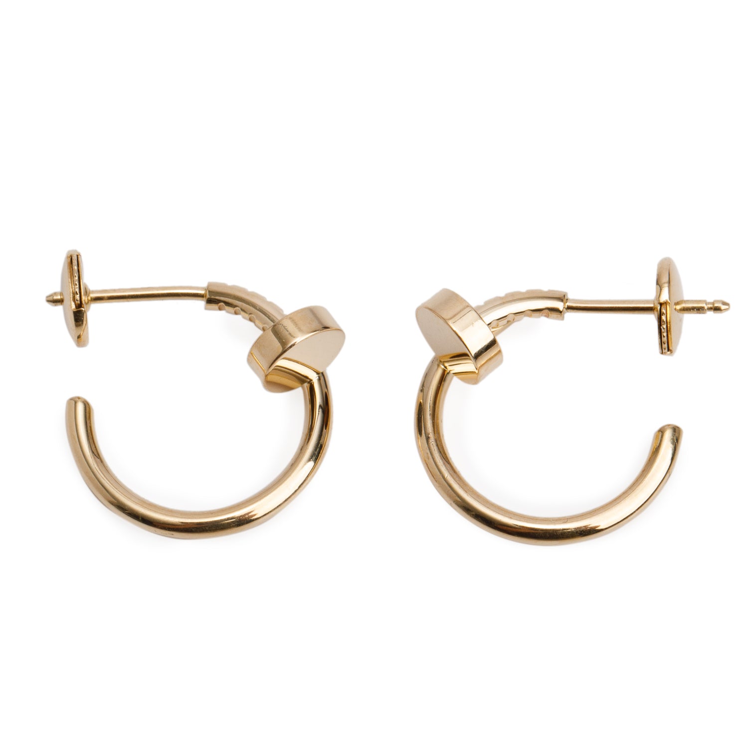 Cartier 2022 18k Yellow Gold Juste un Clou Hoop Earrings, Small Model w/ Box, Receipt & Certificate