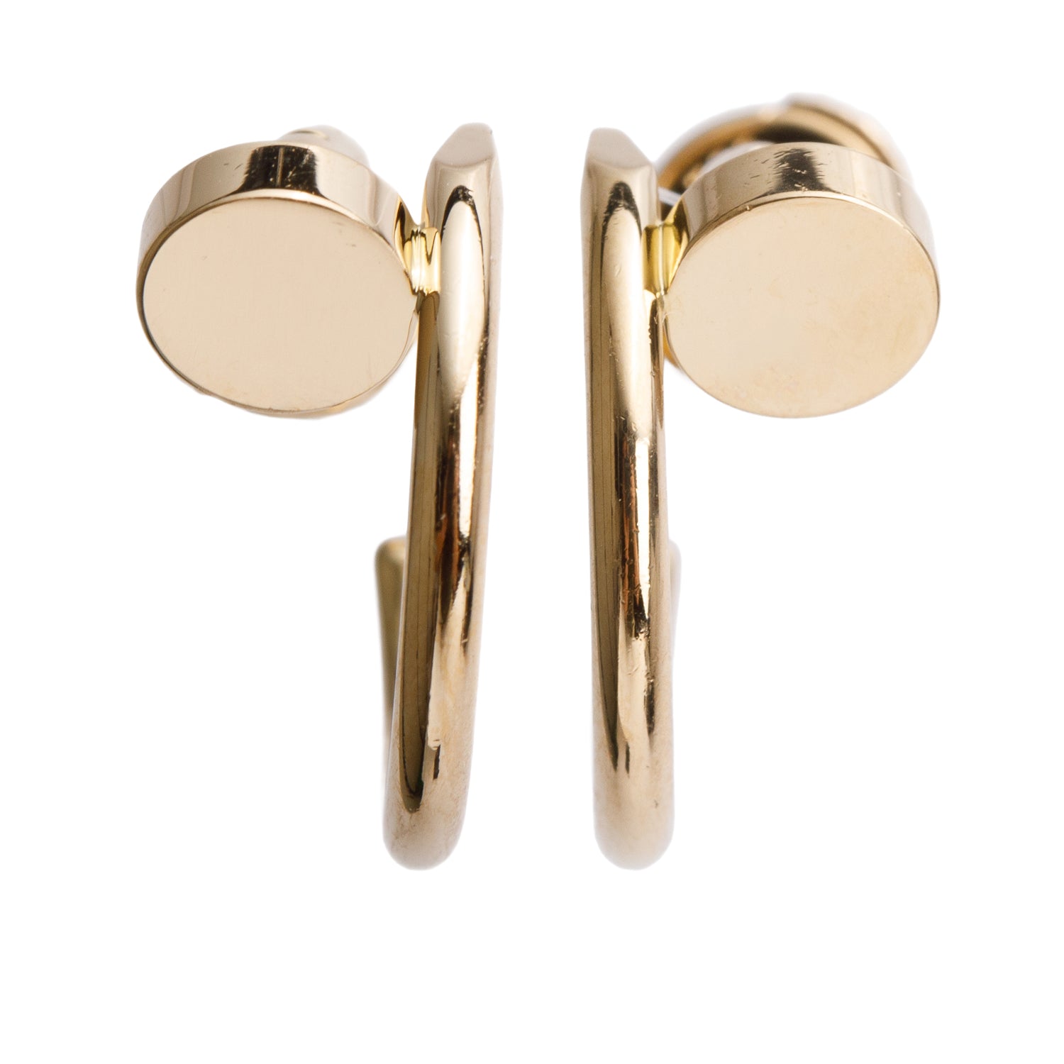 Cartier 2022 18k Yellow Gold Juste un Clou Hoop Earrings, Small Model w/ Box, Receipt & Certificate