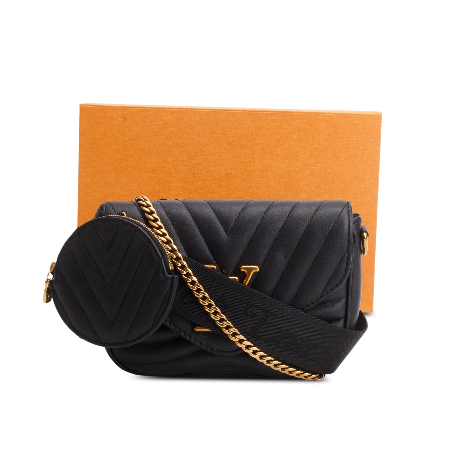 Louis Vuitton Black Calfskin New Wave Multi-Pochette w/ Box & Straps