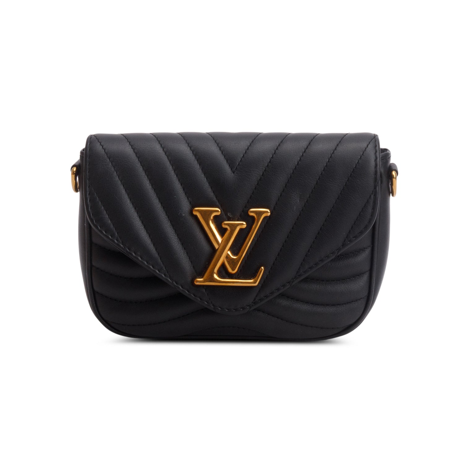 Louis Vuitton Black Calfskin New Wave Multi-Pochette w/ Box & Straps