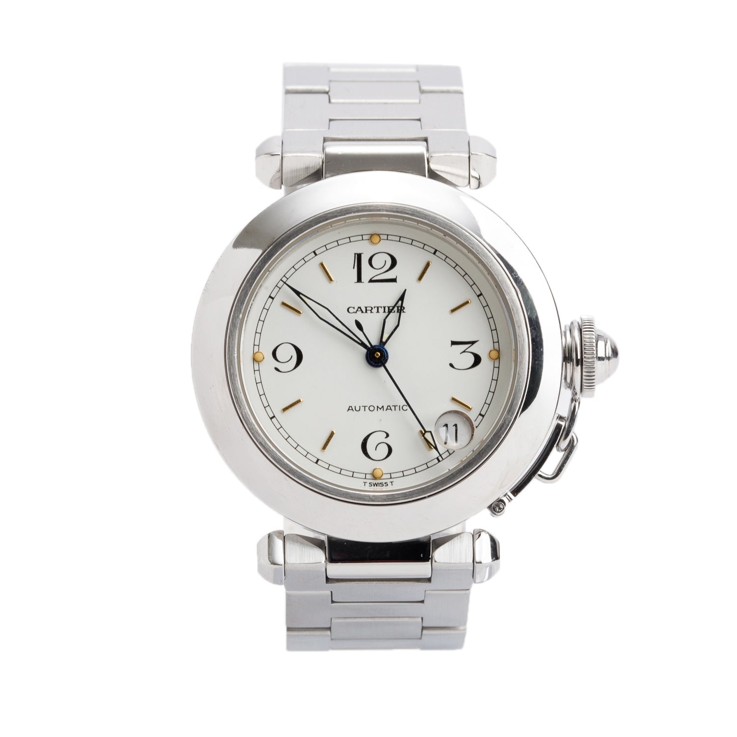 Cartier Stainless Steel Pasha de Cartier Big Date 35 MM Automatic Watch 2475