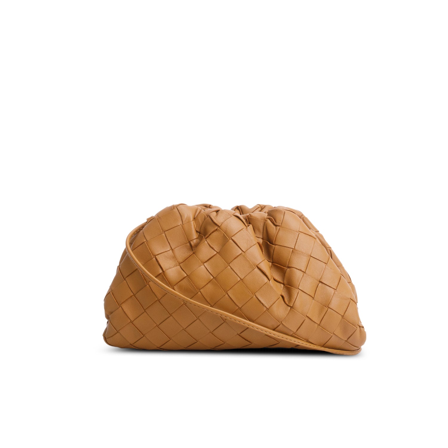 Bottega Veneta Brown Nappa Intrecciato Leather The Mini Pouch w/ Box