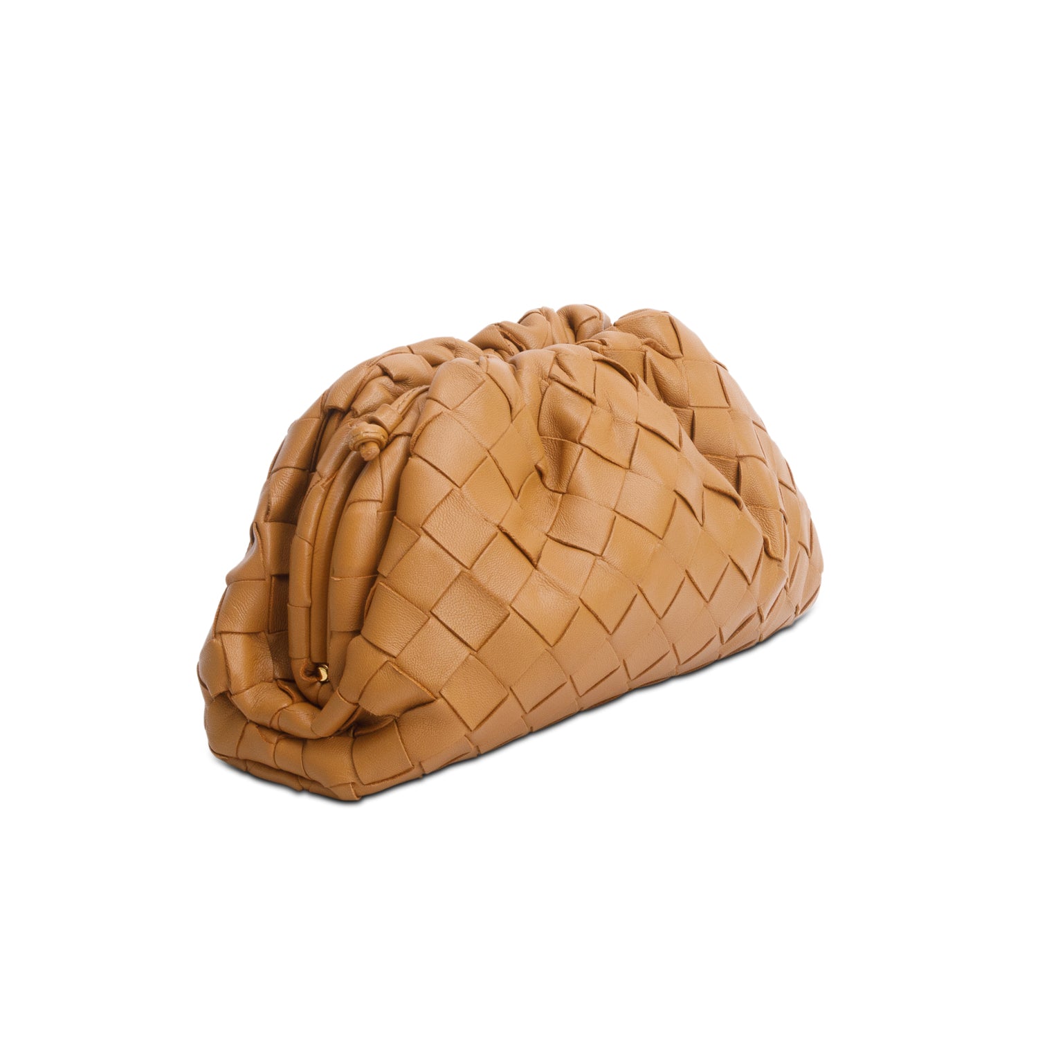 Bottega Veneta Brown Nappa Intrecciato Leather The Mini Pouch w/ Box