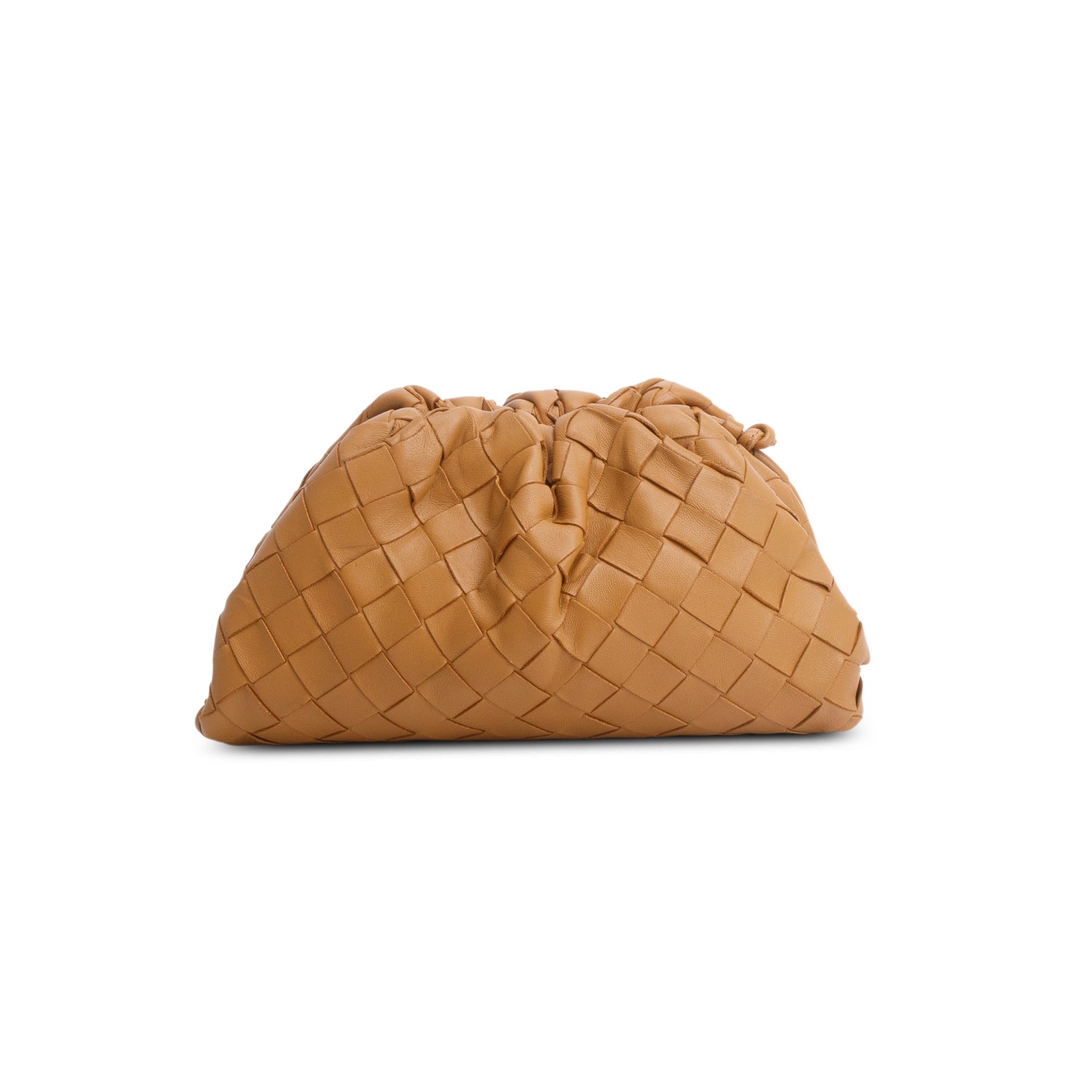 Bottega Veneta Brown Nappa Intrecciato Leather The Mini Pouch w/ Box