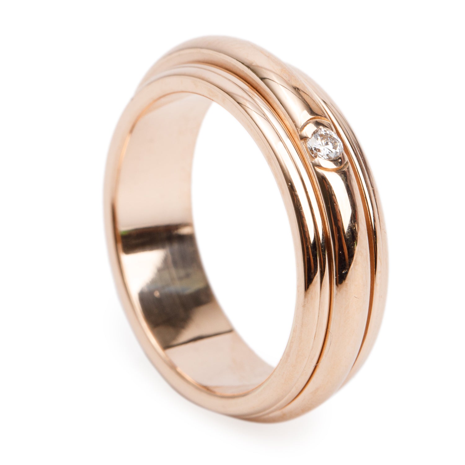 Piaget 2024 18k Rose Gold Possession Diamond Wedding Band Ring, Size 55 7.25 w/ Receipt & Certificate