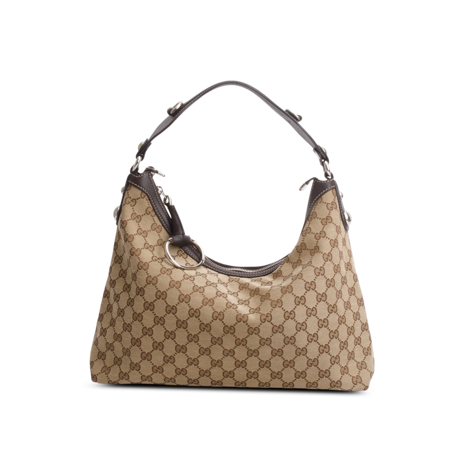Gucci Monogram Medium Icon Bit Hobo w/ Strap