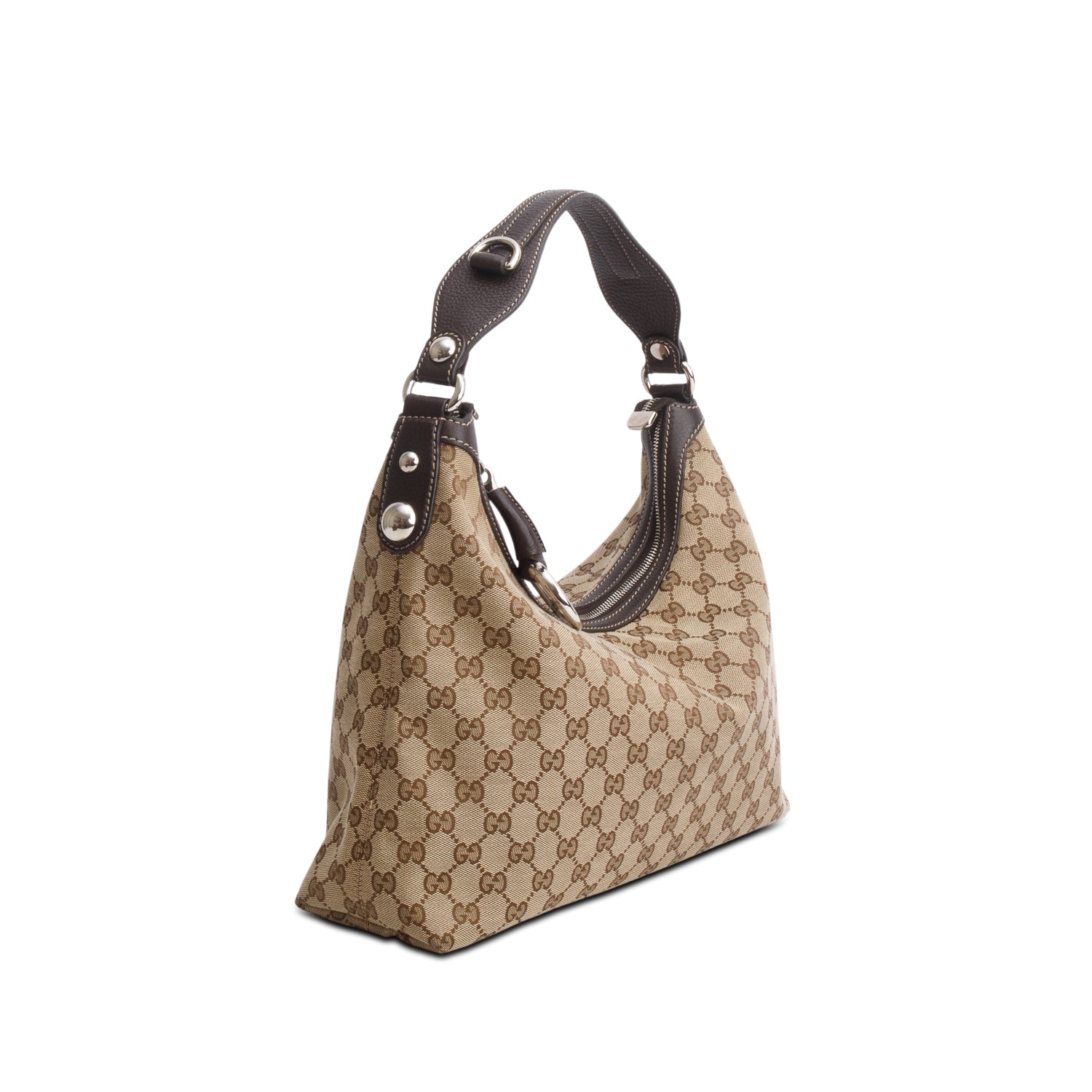 Gucci Monogram Medium Icon Bit Hobo w/ Strap