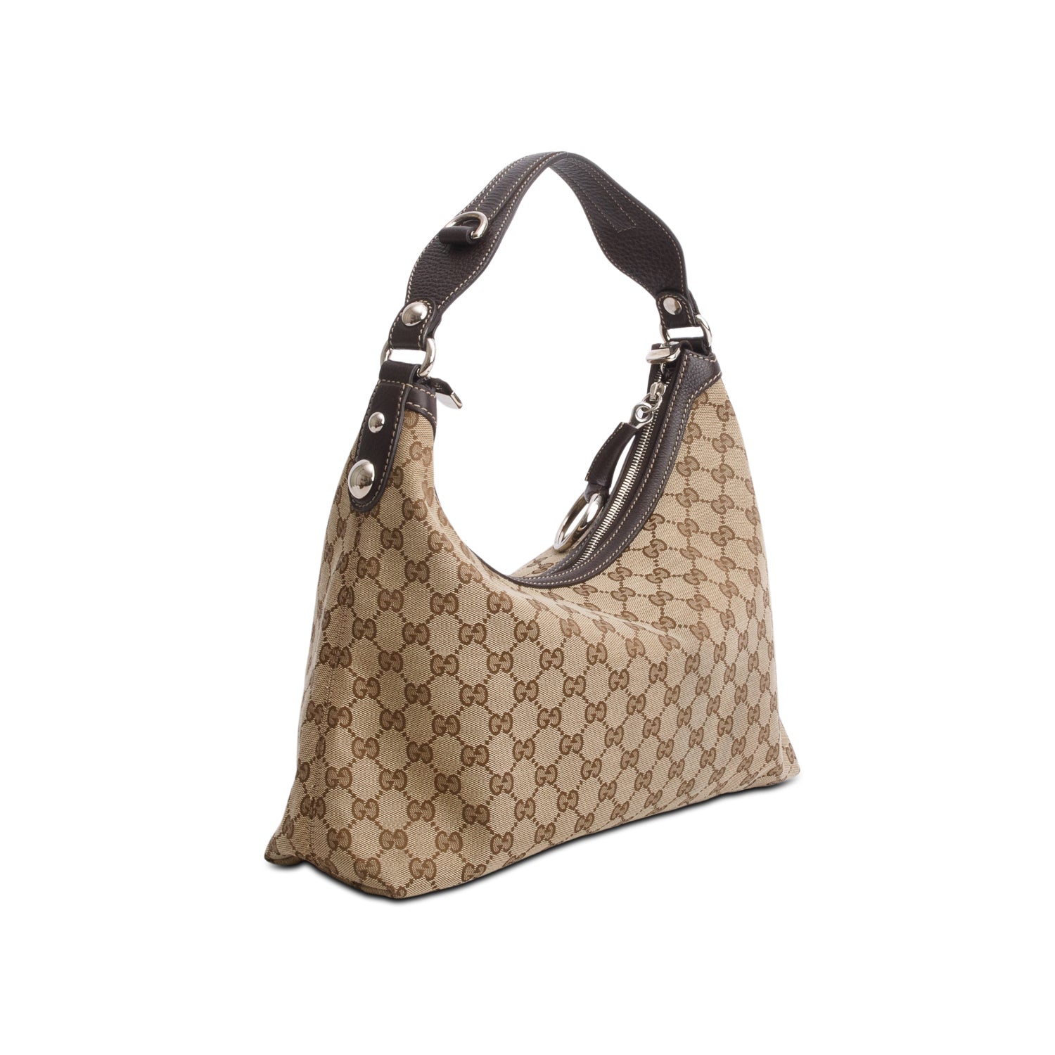 Gucci Monogram Medium Icon Bit Hobo w/ Strap