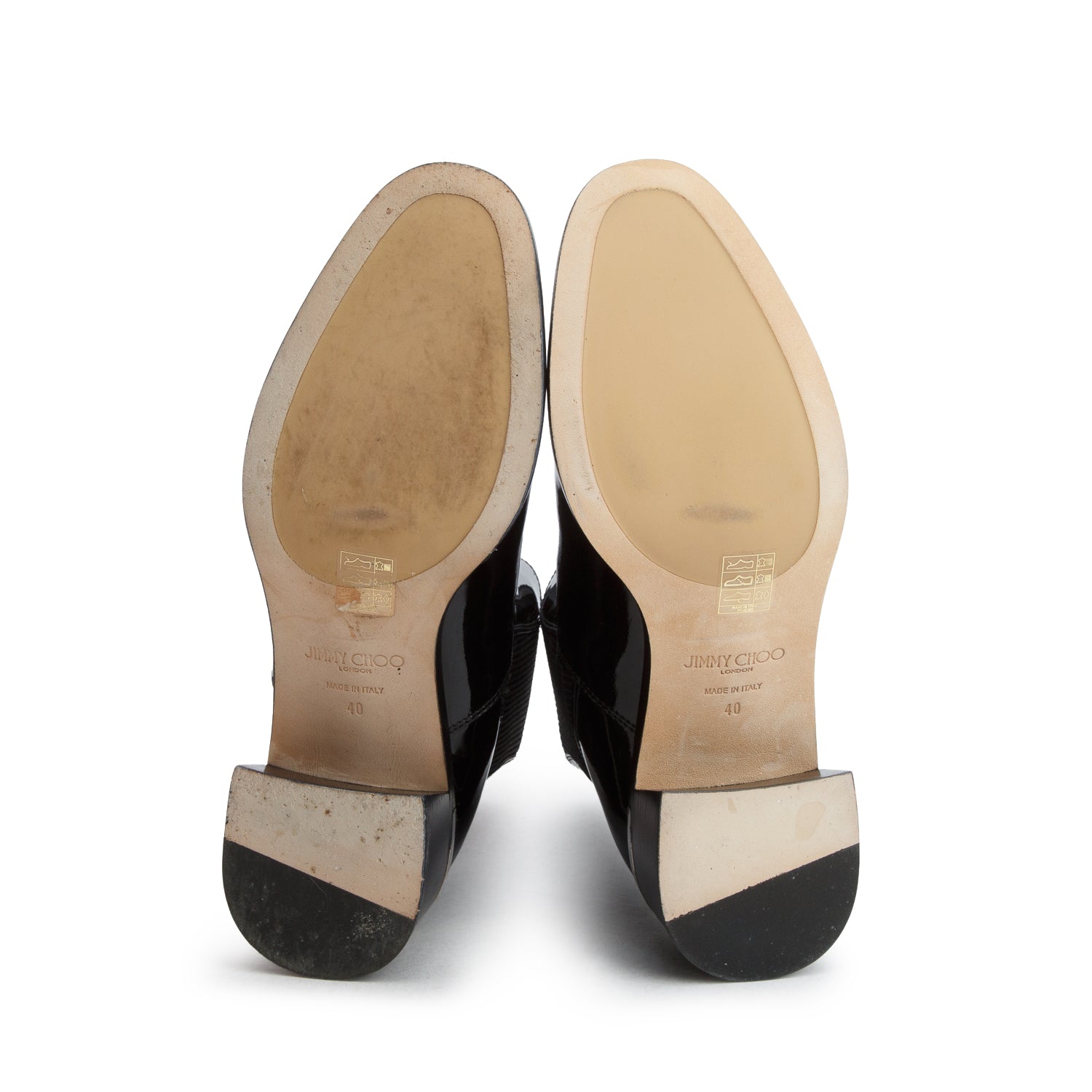 Jimmy Choo 2021 Black Patent Leather Rourke 45 Chelsea Boot, Women's Size 40 w/ Box & Receipt