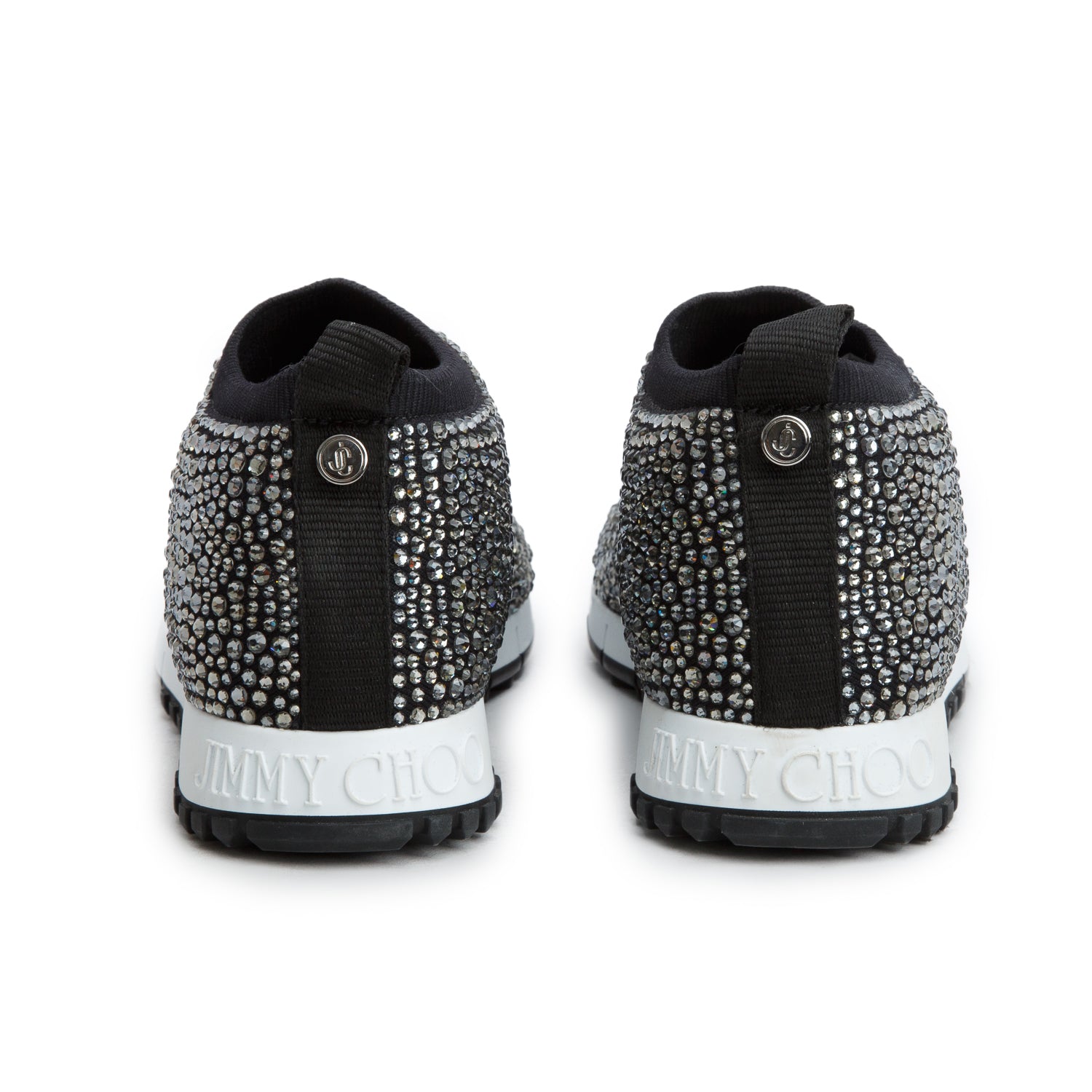 Jimmy Choo Black Knit Norway Crystal Sock Sneakers, Women's Size 39 w/ Box