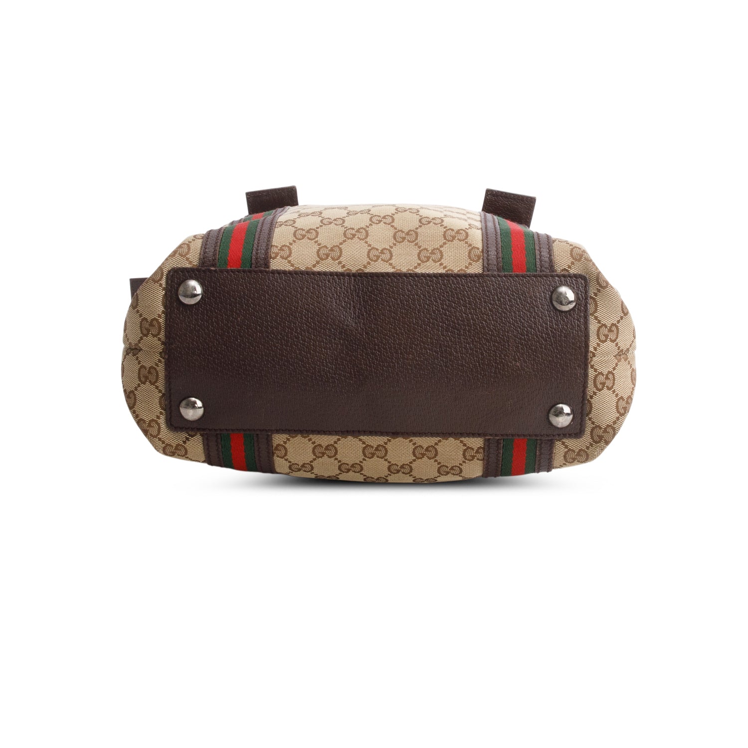 Gucci GG Monogram Medium Buckle Web Handle Vertical Tote
