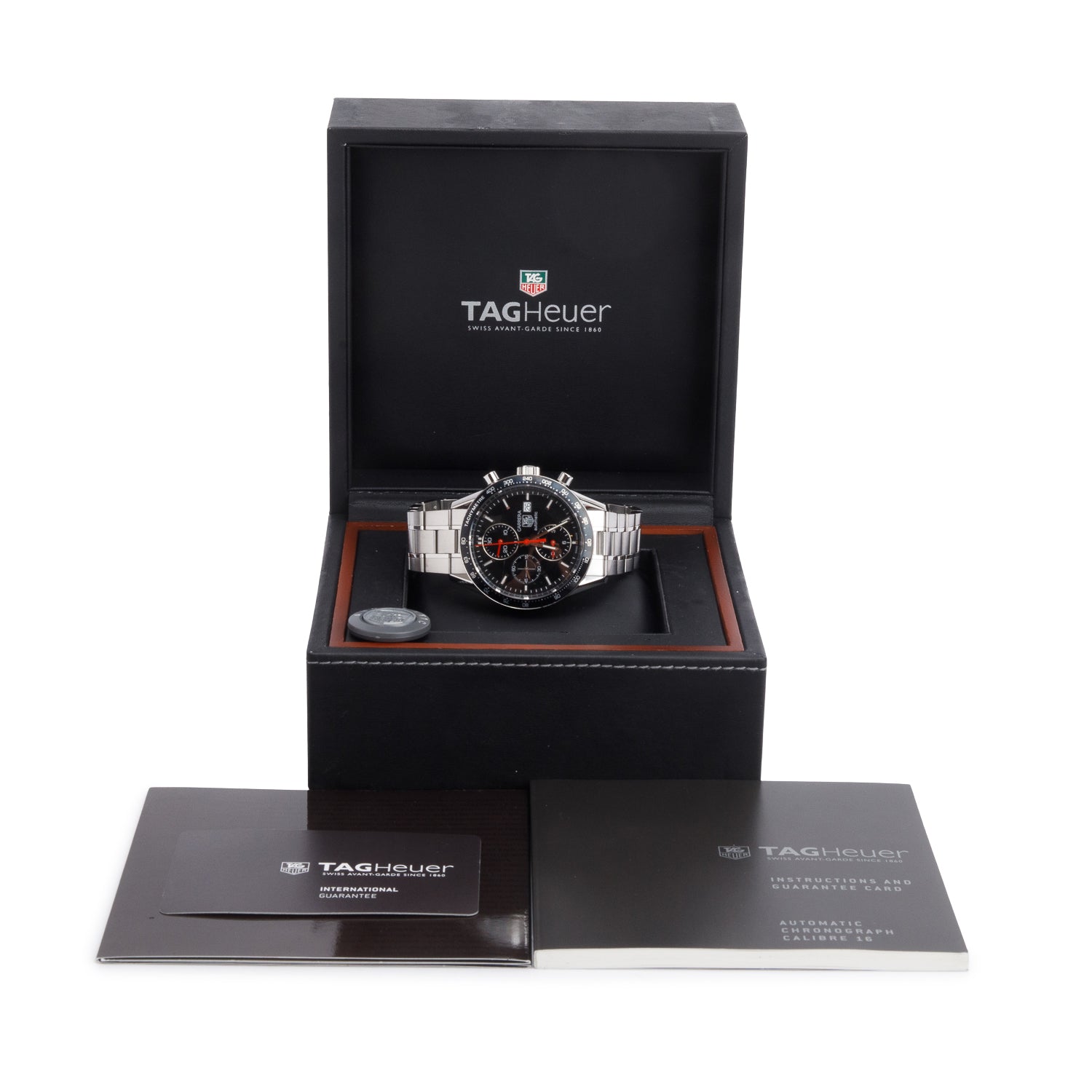 Tag Heuer Stainless Steel Carrera Calibre 16 41 MM Automatic Chronograph Watch CV2014-3 w/ Box & Papers