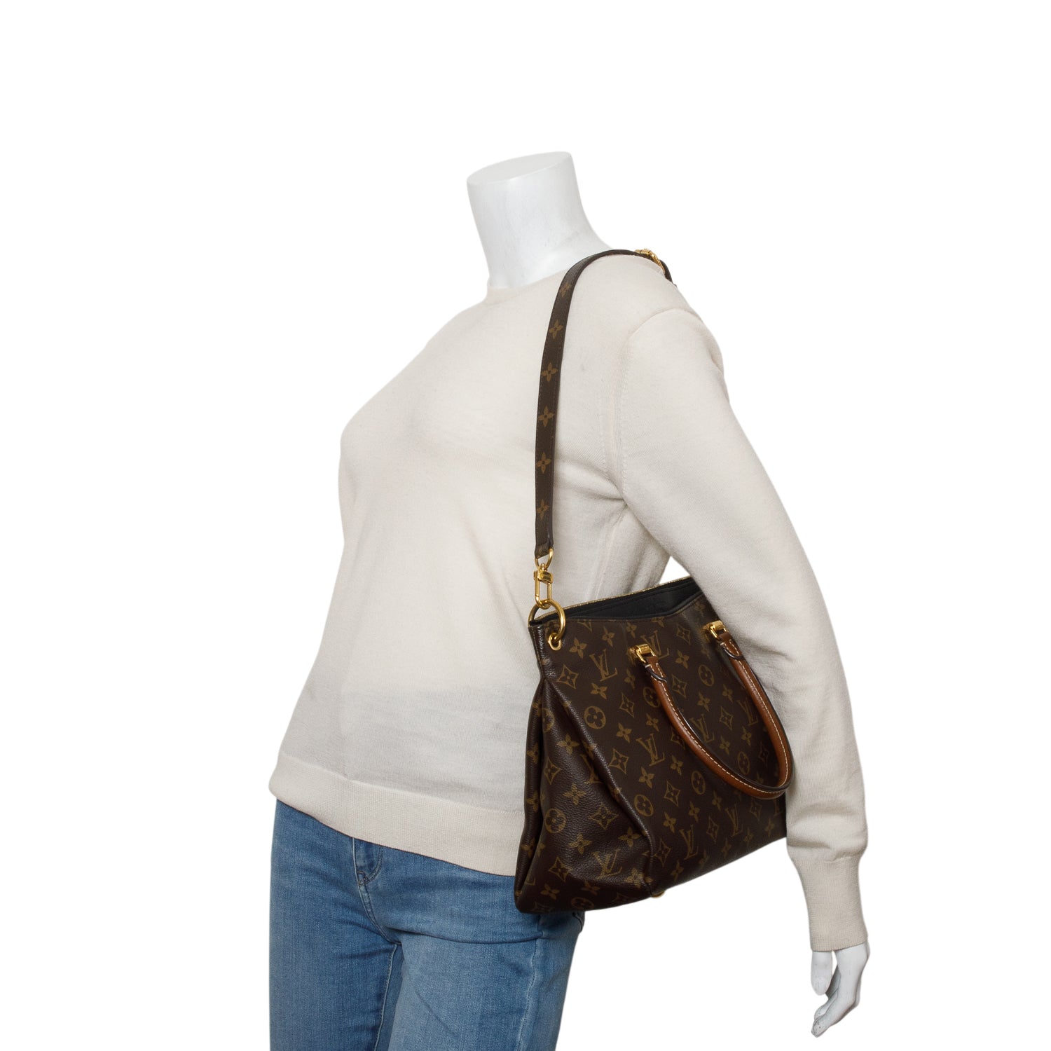 Louis Vuitton Monogram Pallas Tote w/ Strap